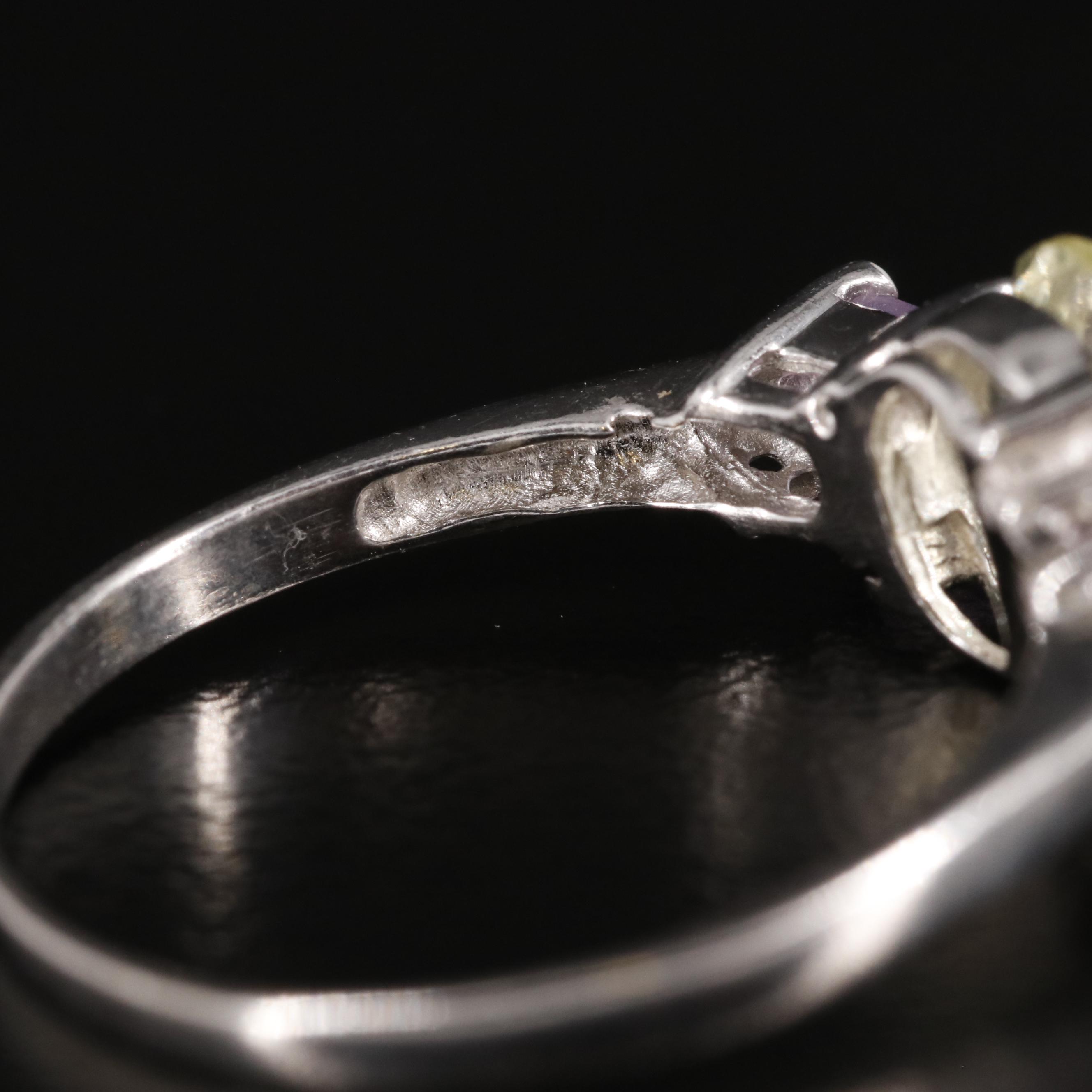 Sterling Citrine and Amethyst Ring