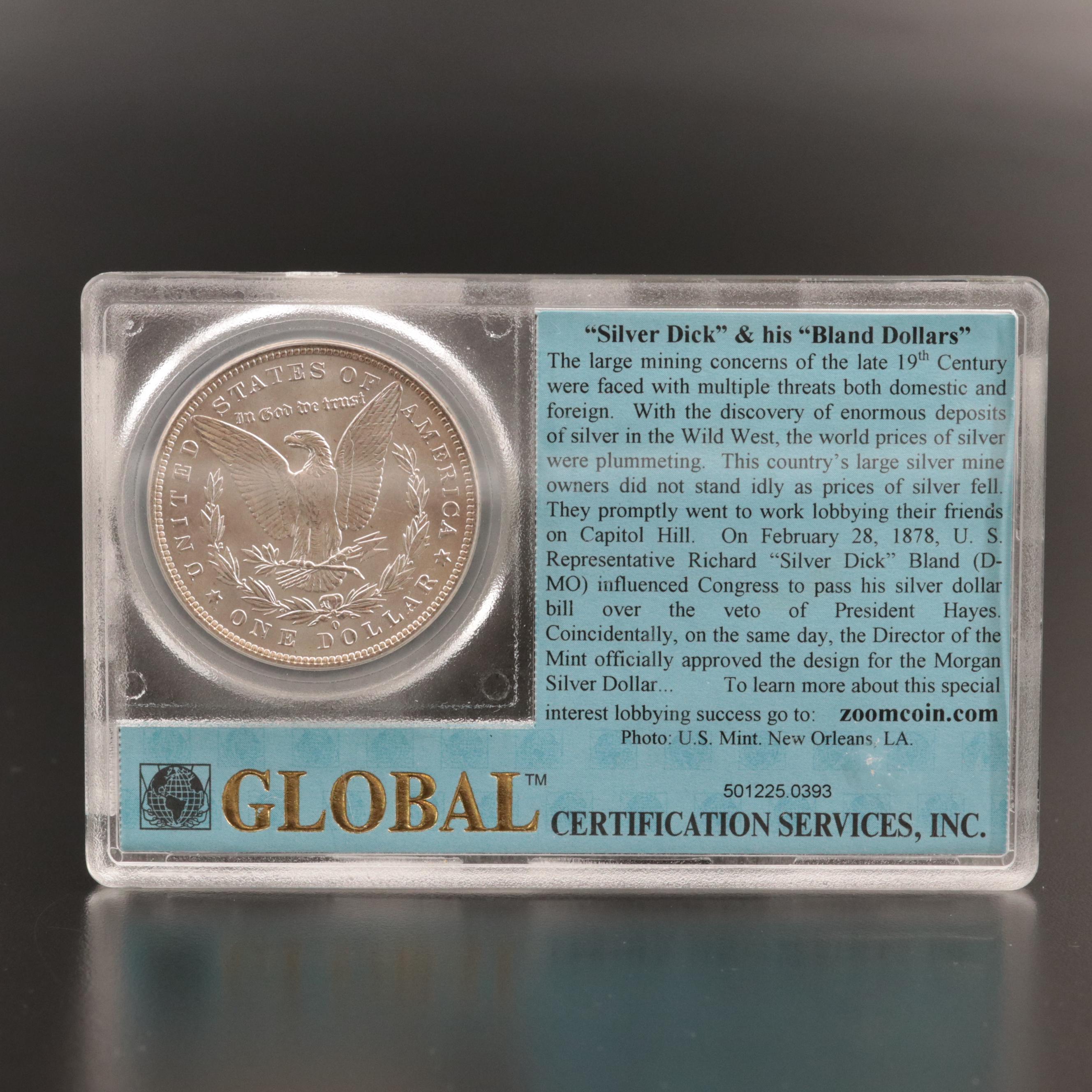 Uncirculated 1884-O Morgan Silver Dollar