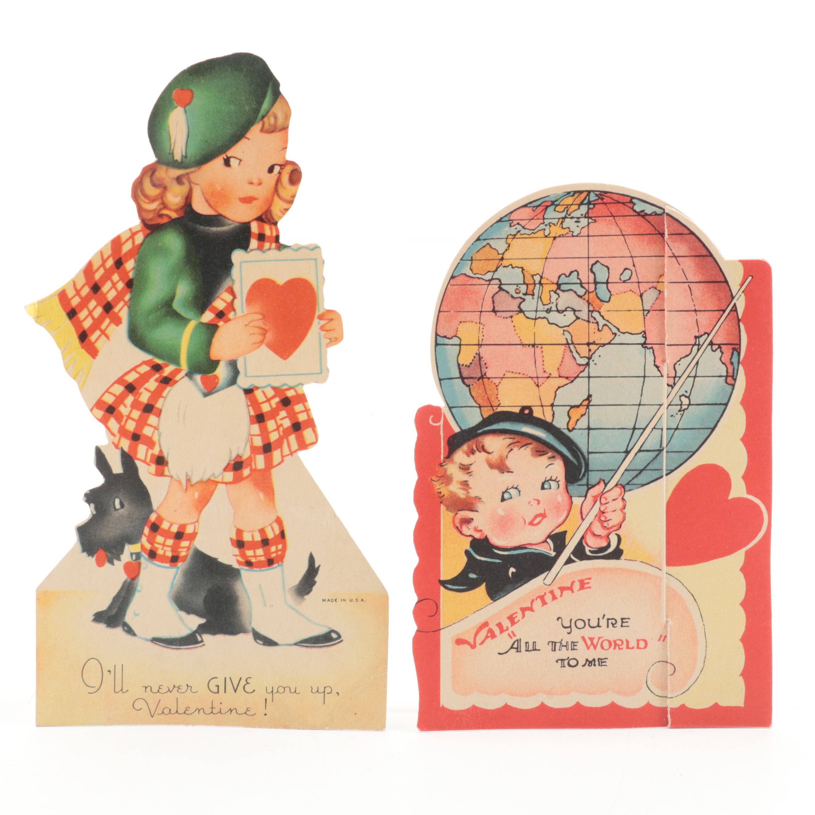 Valentine's Day Mechanical, Fold-Out and Other Cards, Early to Mid-20th Century