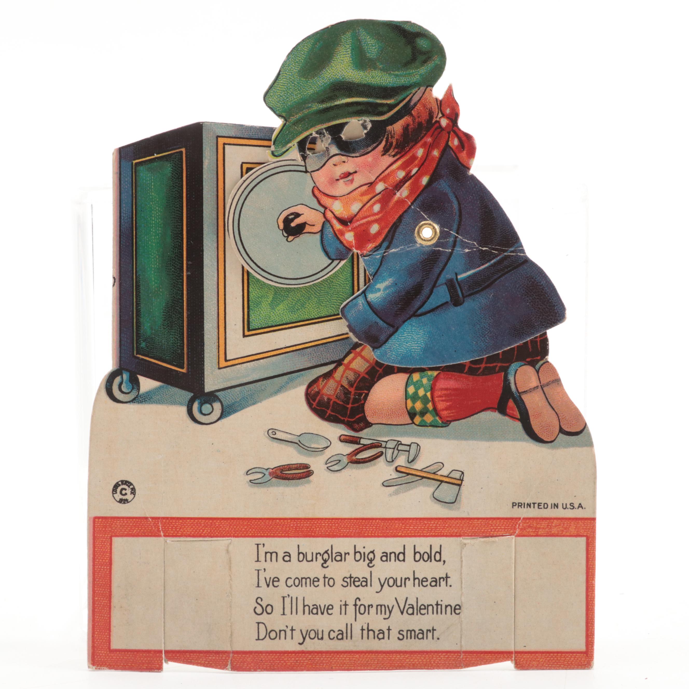 Valentine's Day Mechanical, Fold-Out and Other Cards, Early to Mid-20th Century