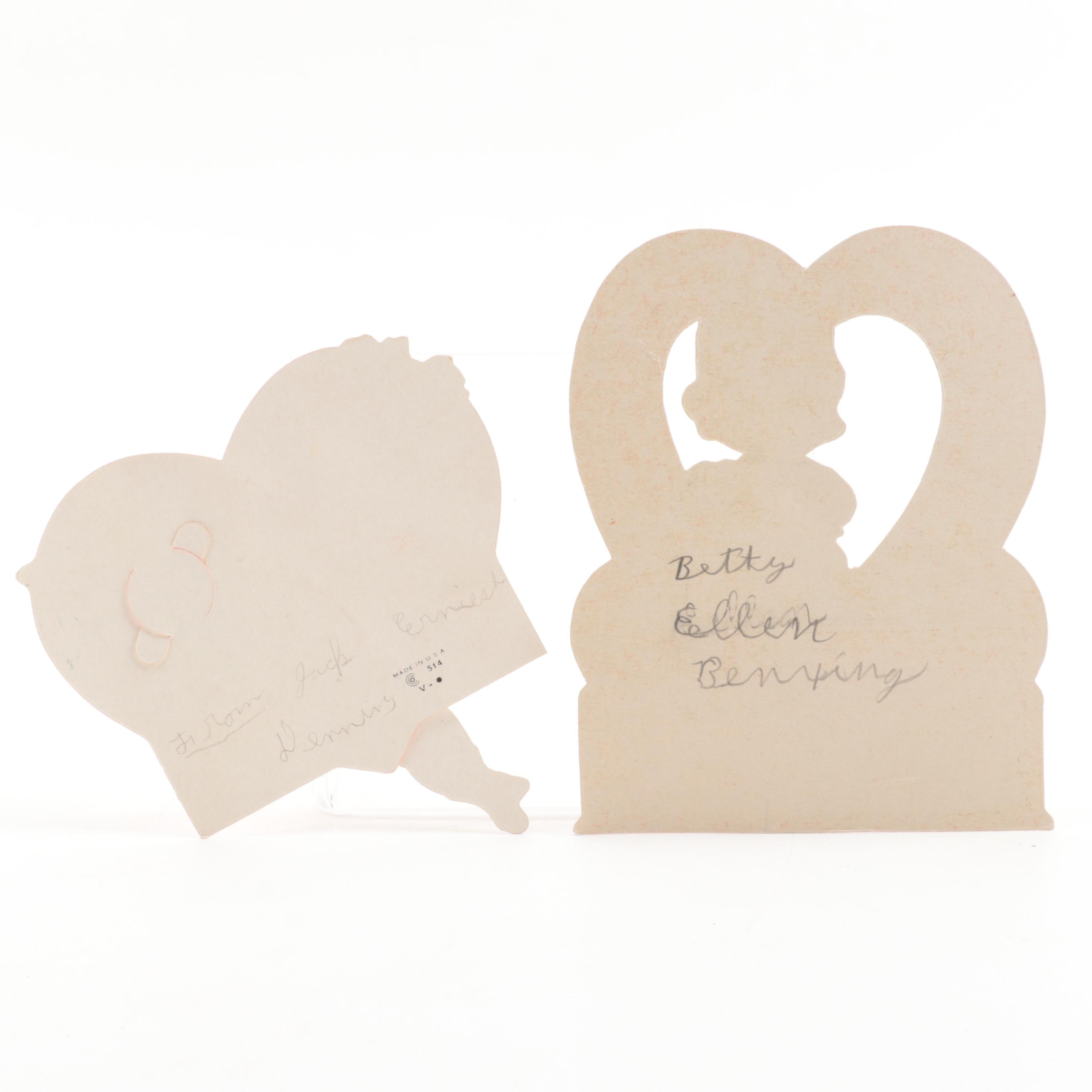 Valentine's Day Mechanical, Fold-Out and Other Cards, Early to Mid-20th Century