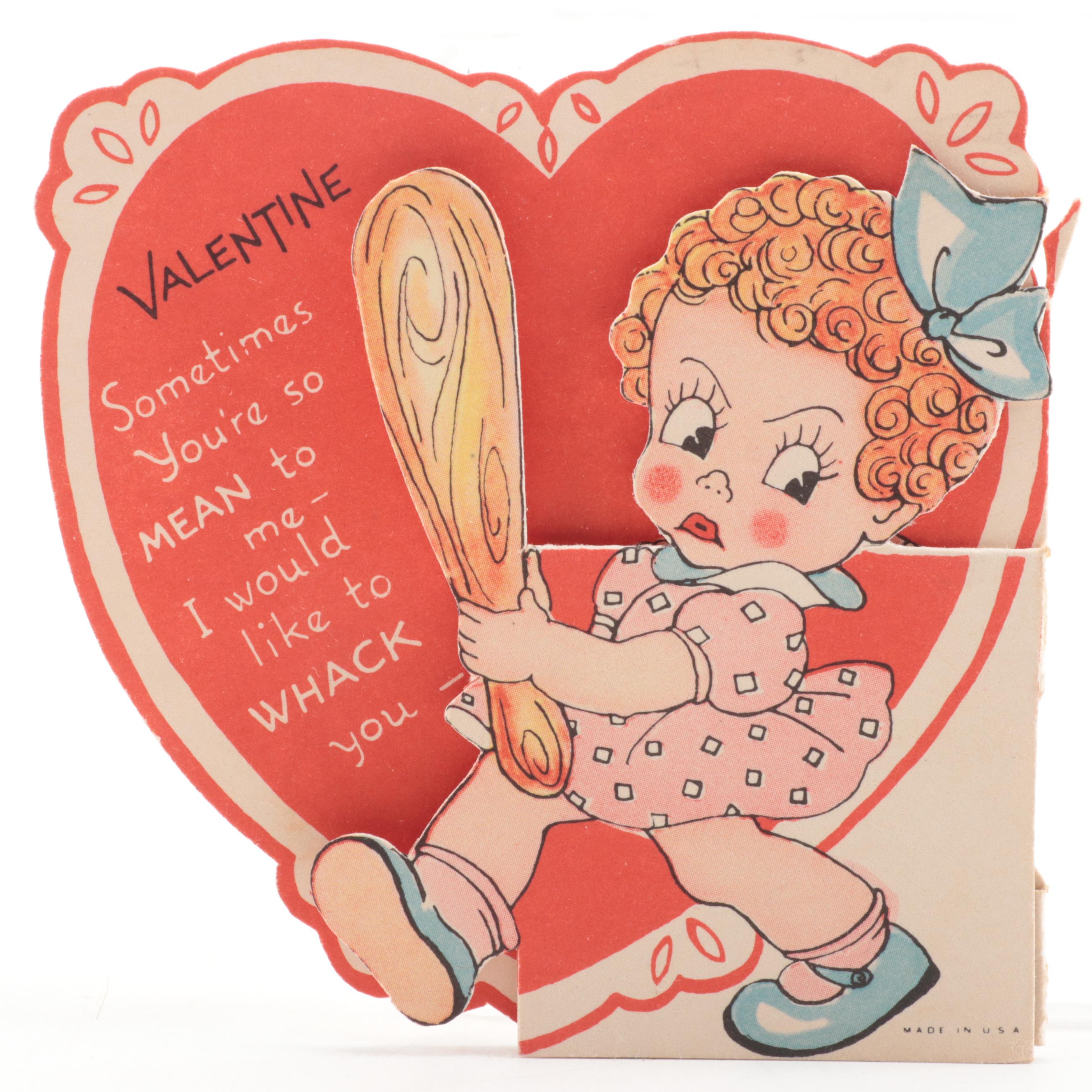 Valentine's Day Mechanical, Fold-Out and Other Cards, Early to Mid-20th Century