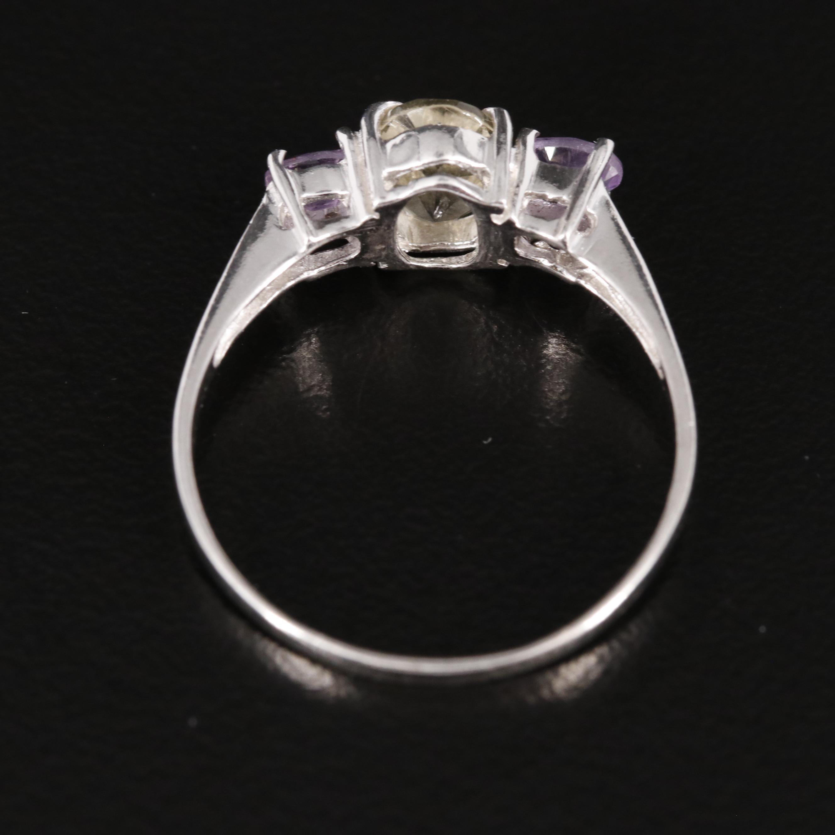Sterling, Citrine and Amethyst Ring