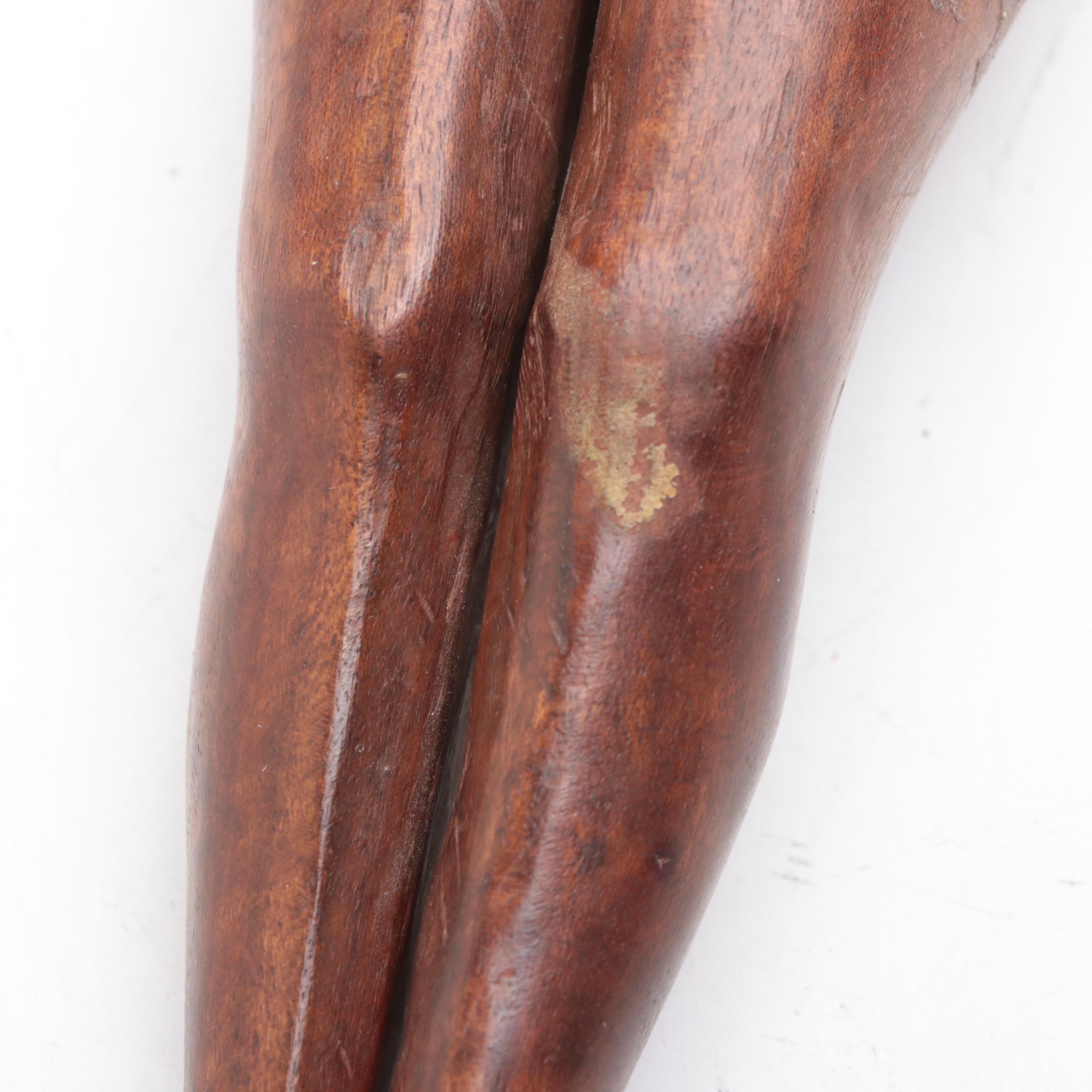 African Figural Carved Hardwood Nutcracker