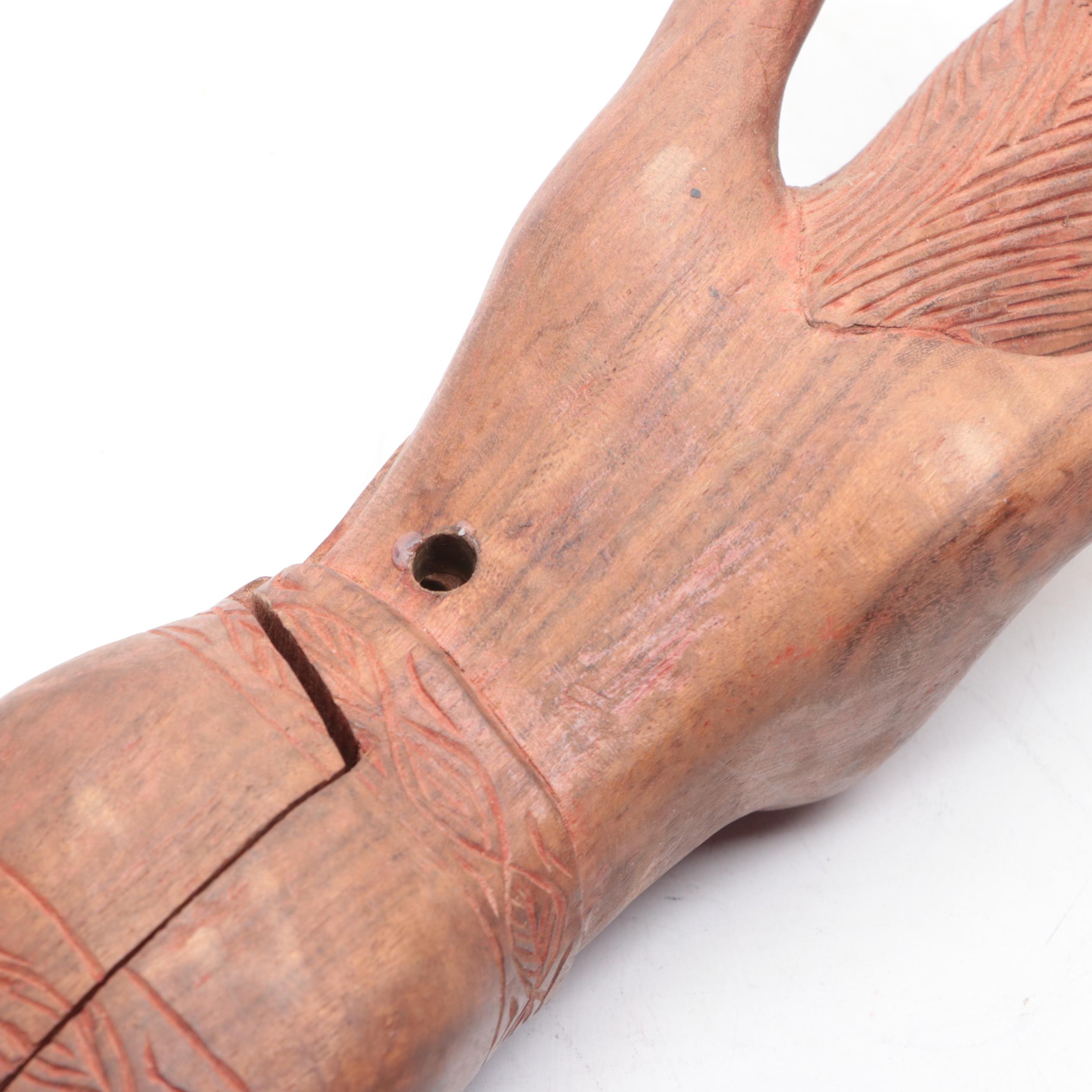 African Figural Carved Hardwood Nutcracker