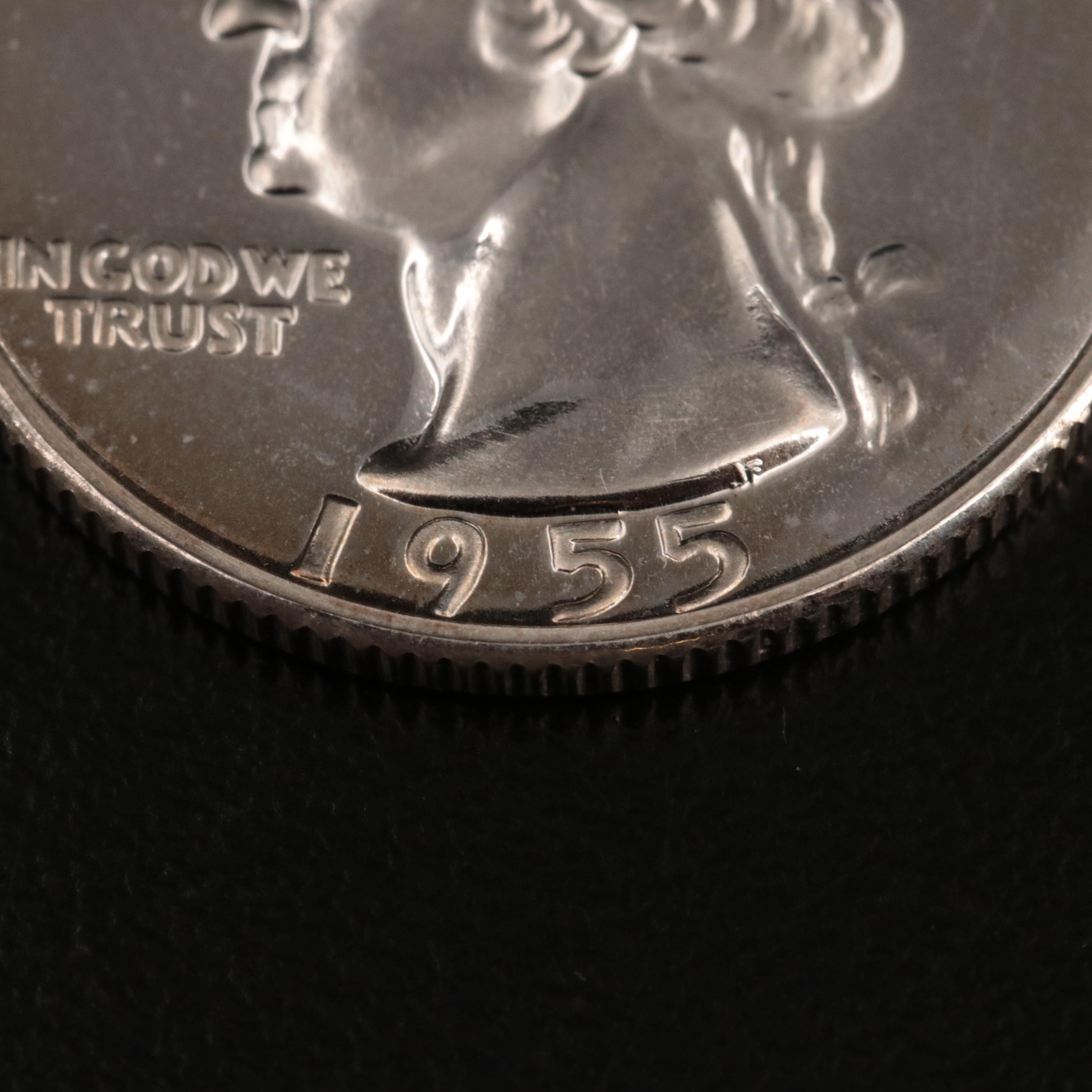 Four Uncirculated Silver Washington Quarters