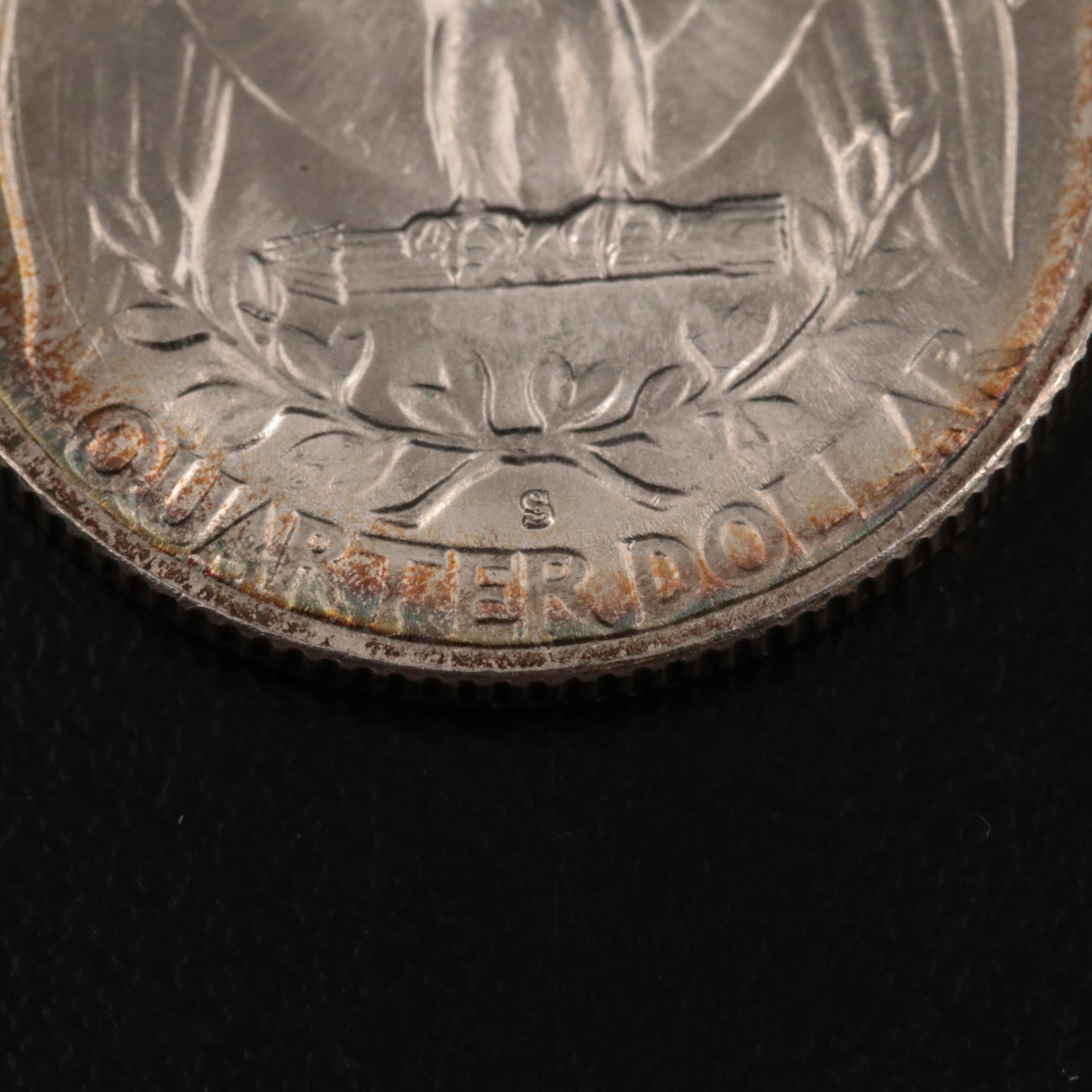 Four Uncirculated Silver Washington Quarters