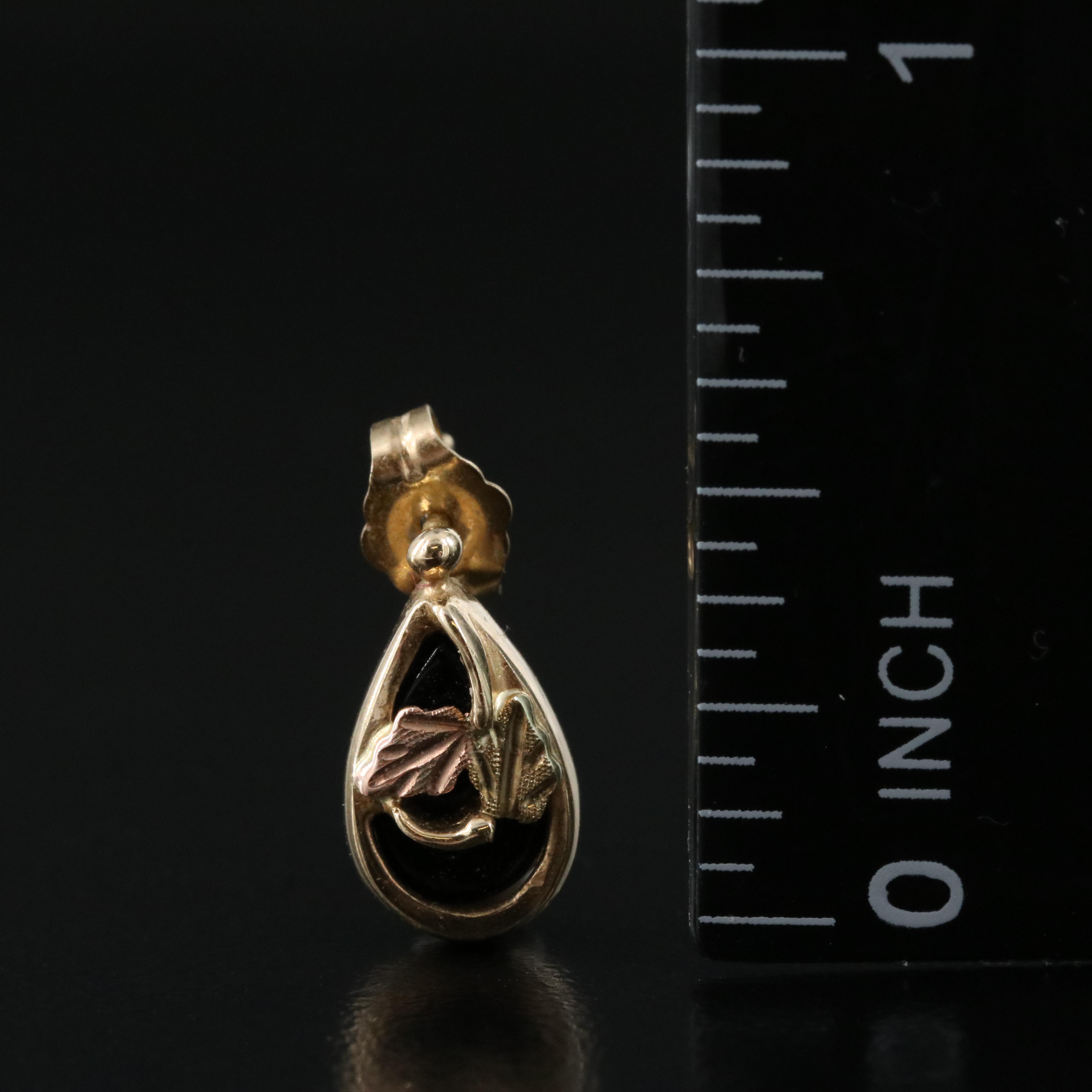 14K and 10K Black Onyx Earrings