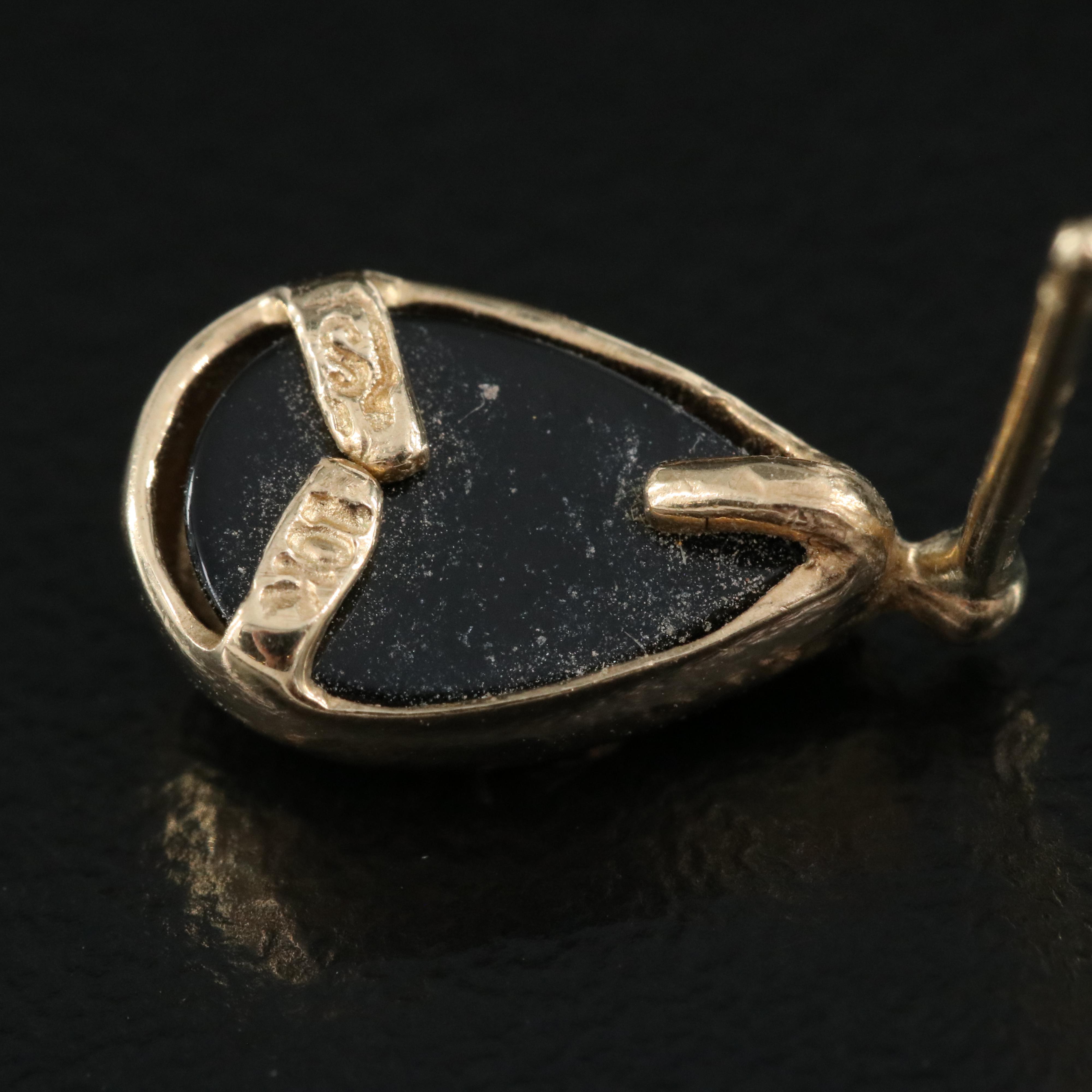 14K and 10K Black Onyx Earrings