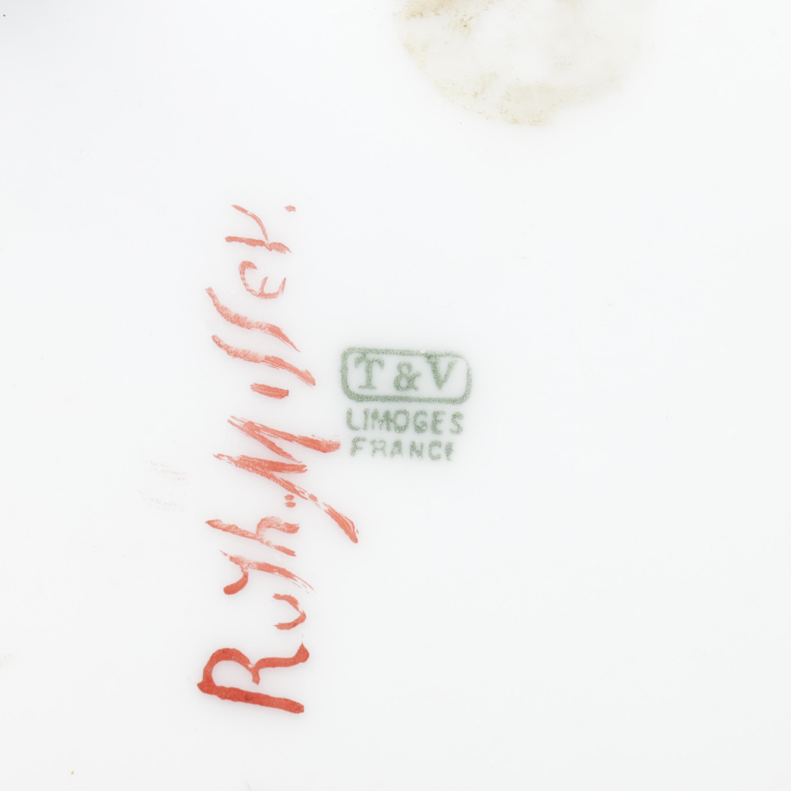 Limoges and Other Tableware with Royal Doulton "Top o' the Hill" Figurine