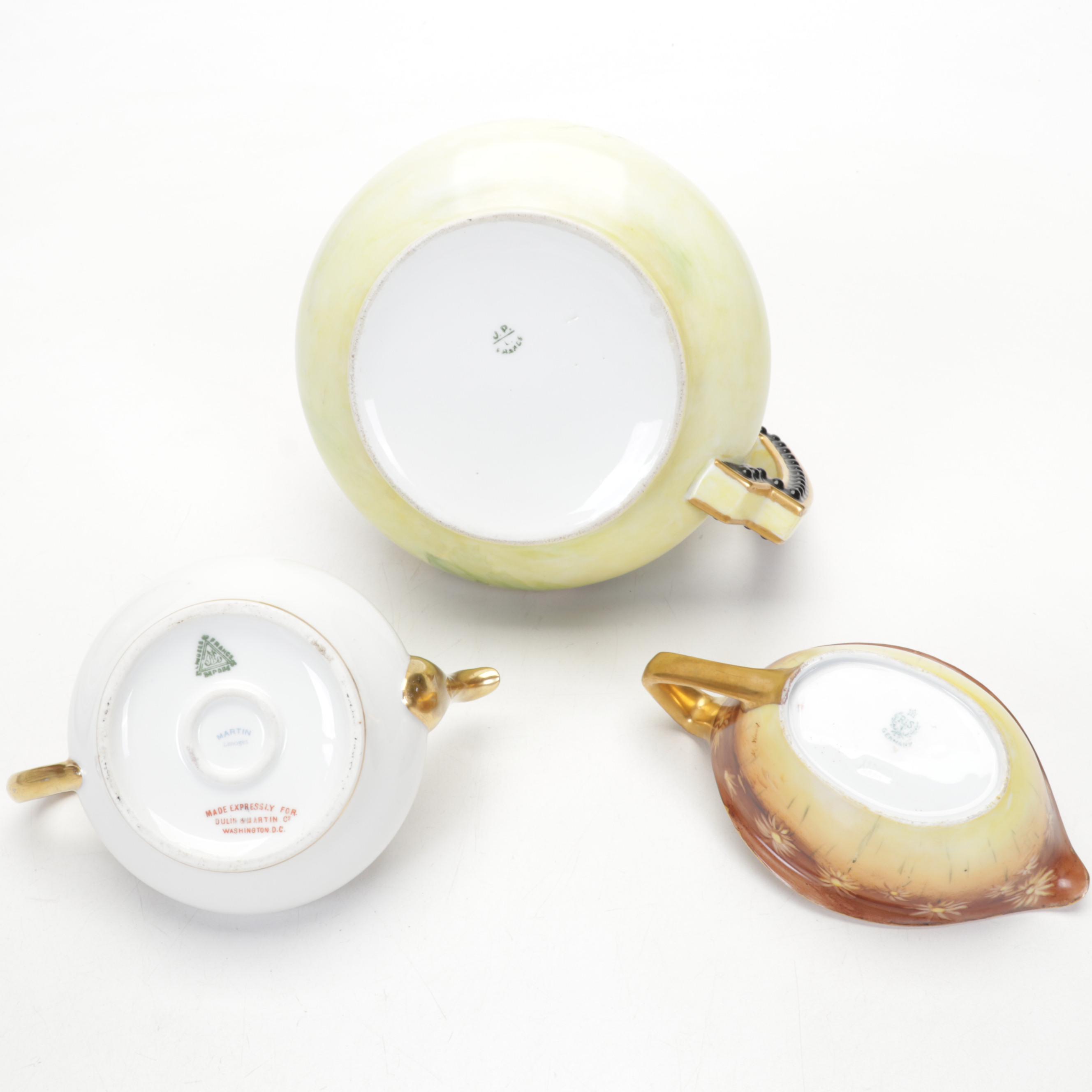 Limoges and Other Tableware with Royal Doulton "Top o' the Hill" Figurine