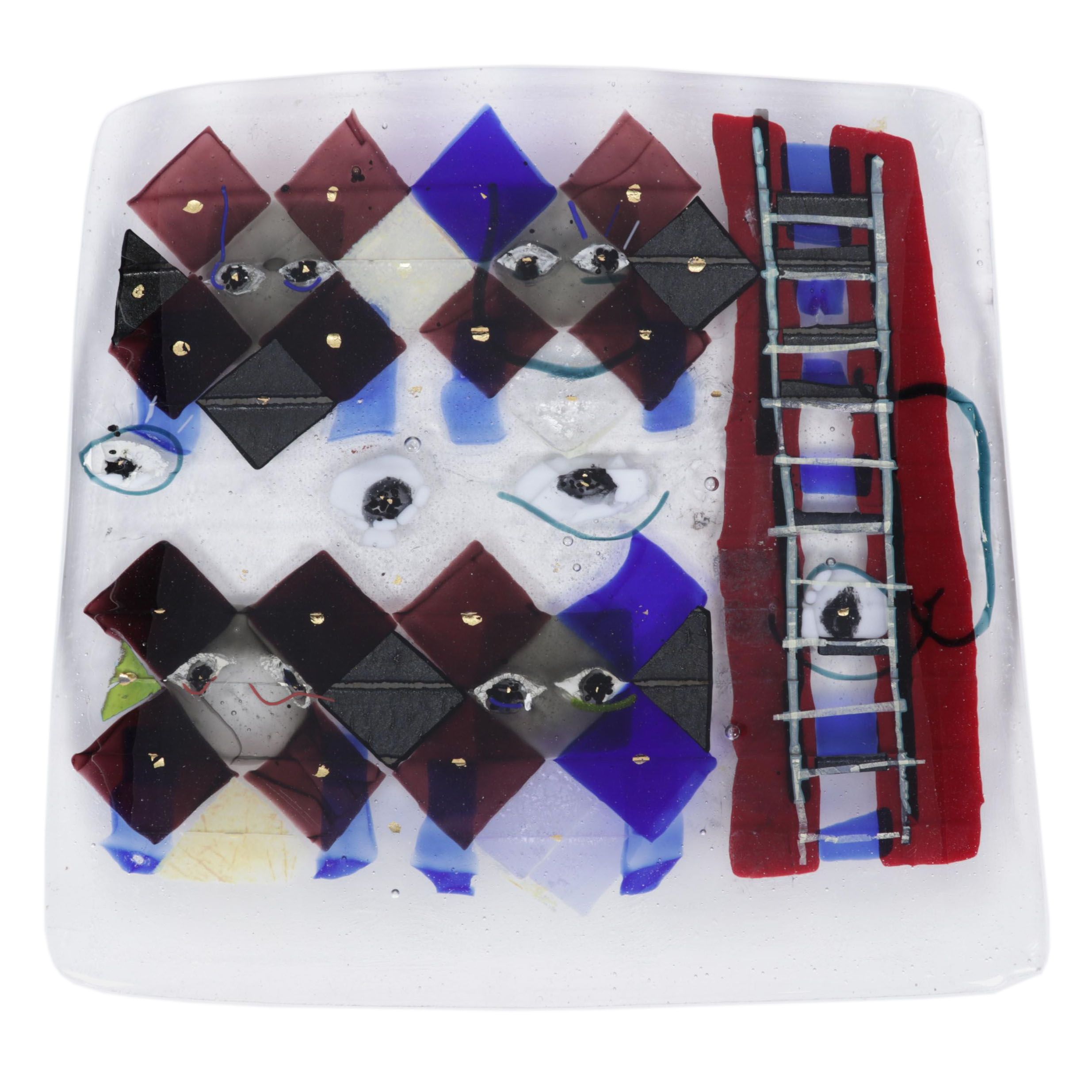Gretchen Cochran Blown Art Glass Tray