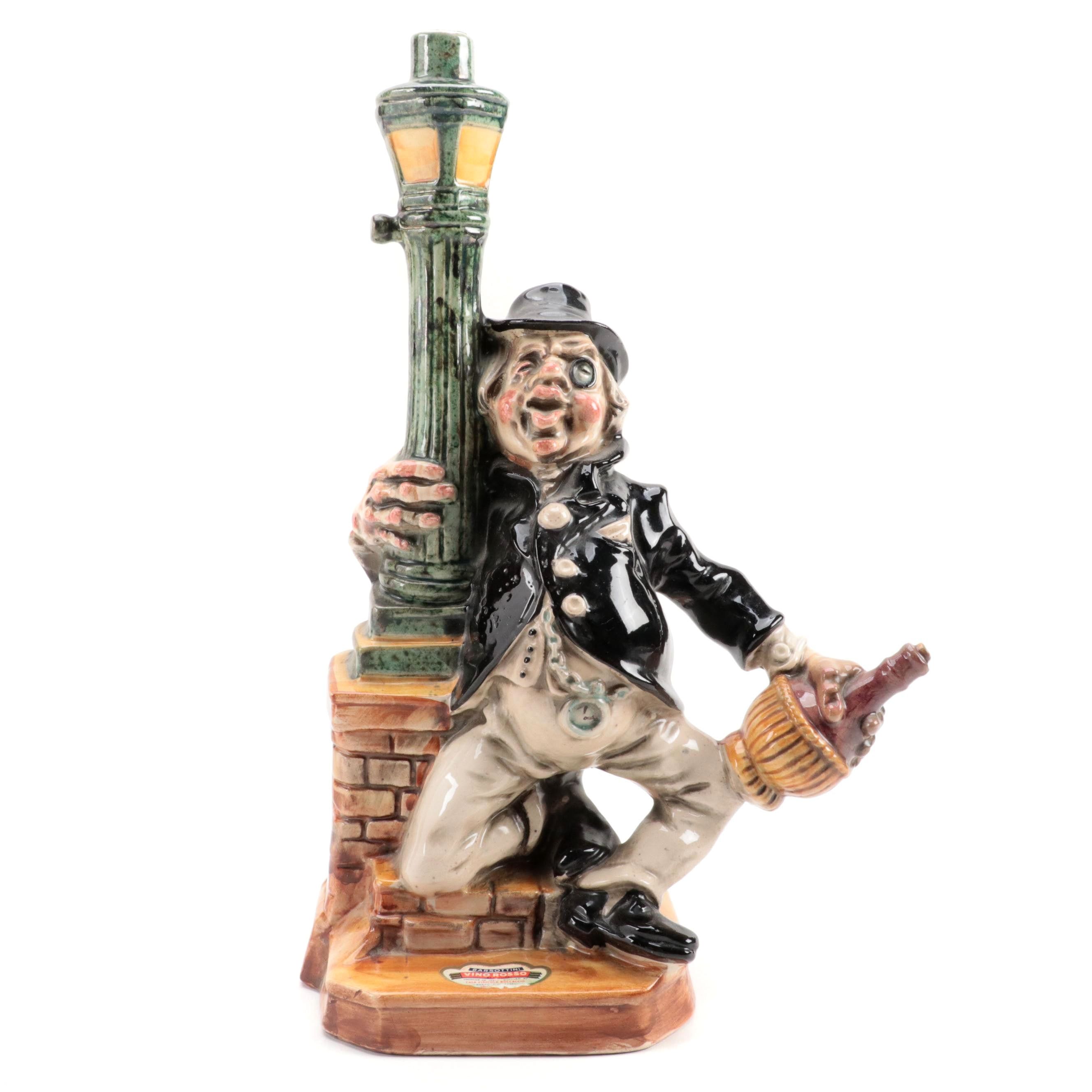 Barosttini Ceramic Figural Hobo Wine Decanter