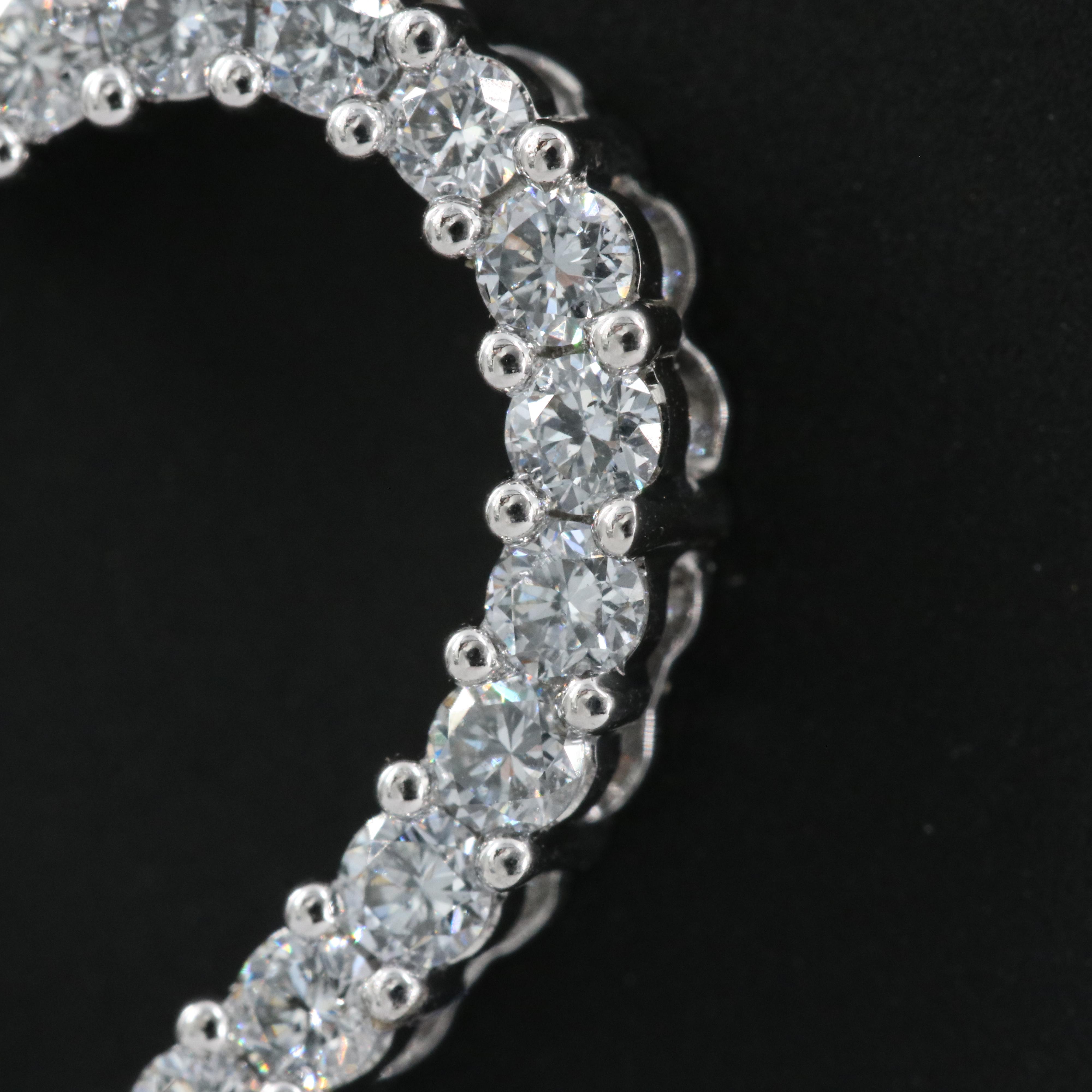 14K 1.00 CTW Lab Grown Diamond Heart Necklace with IGI Report