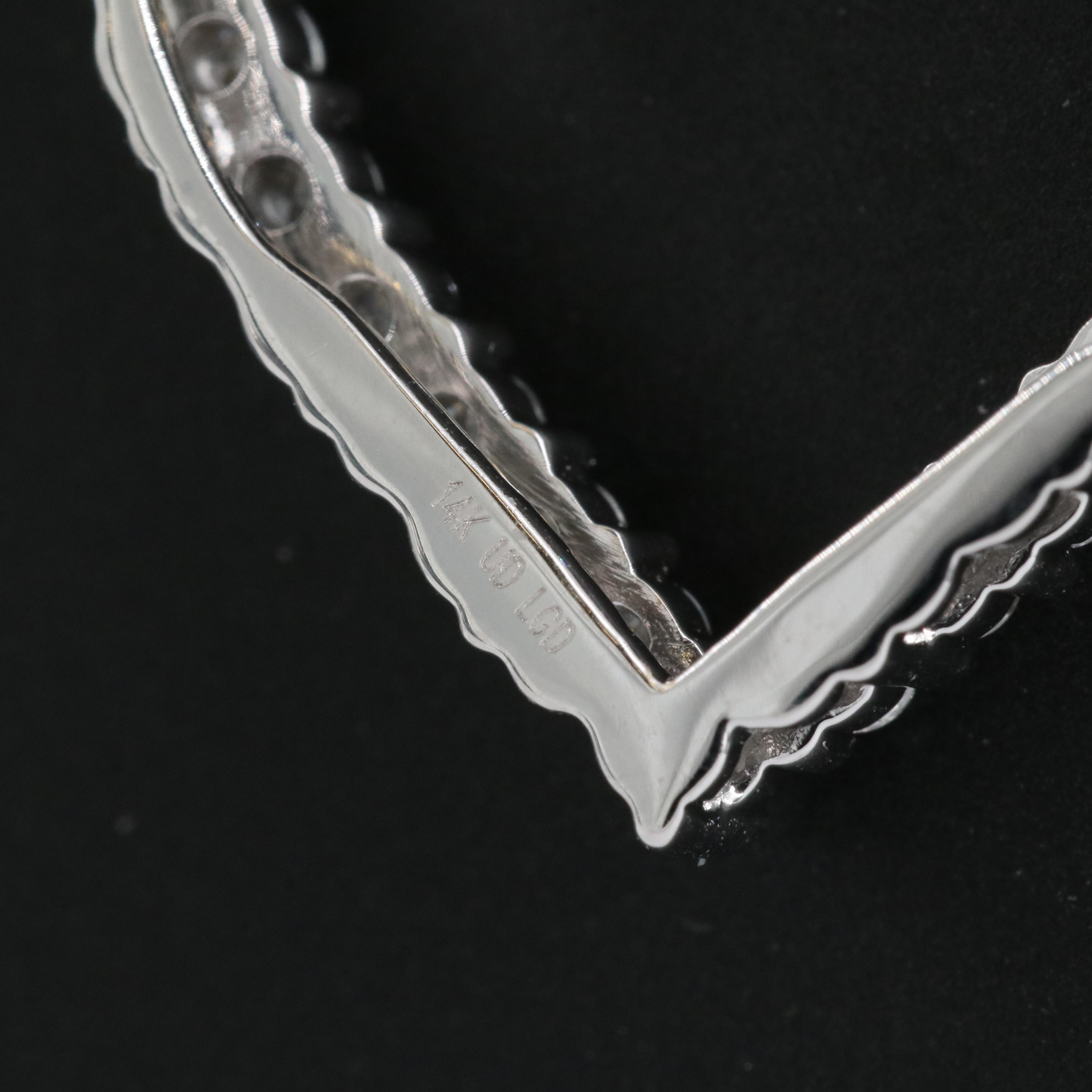 14K 1.00 CTW Lab Grown Diamond Heart Pendant Necklace with IGI Report