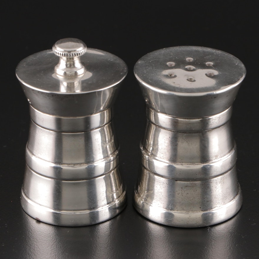 Tiffany & Co. Sterling Silver Shaker and Pepper Mill, Late 20th Century
