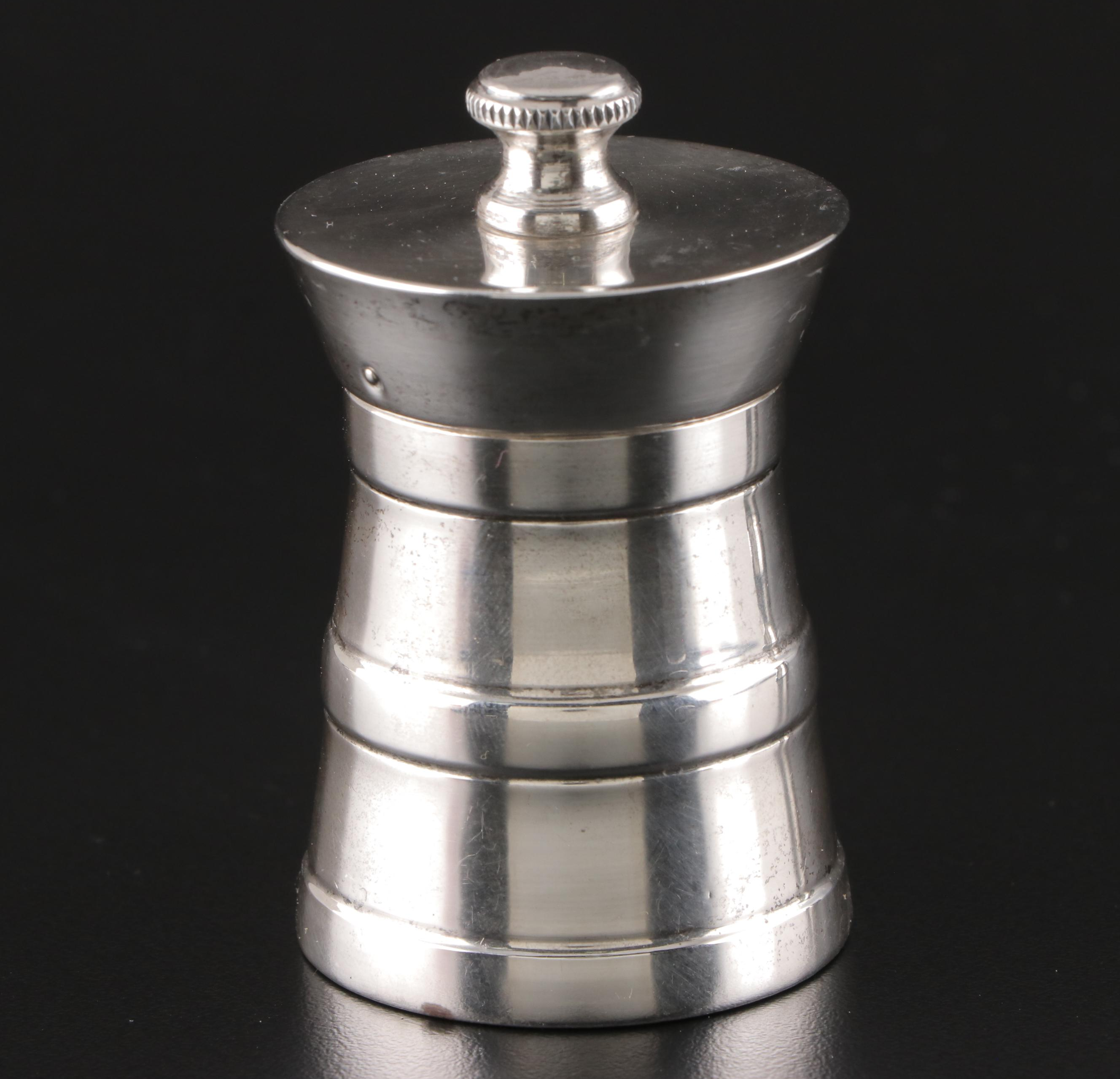 Tiffany & Co. Sterling Silver Shaker and Pepper Mill, Late 20th Century