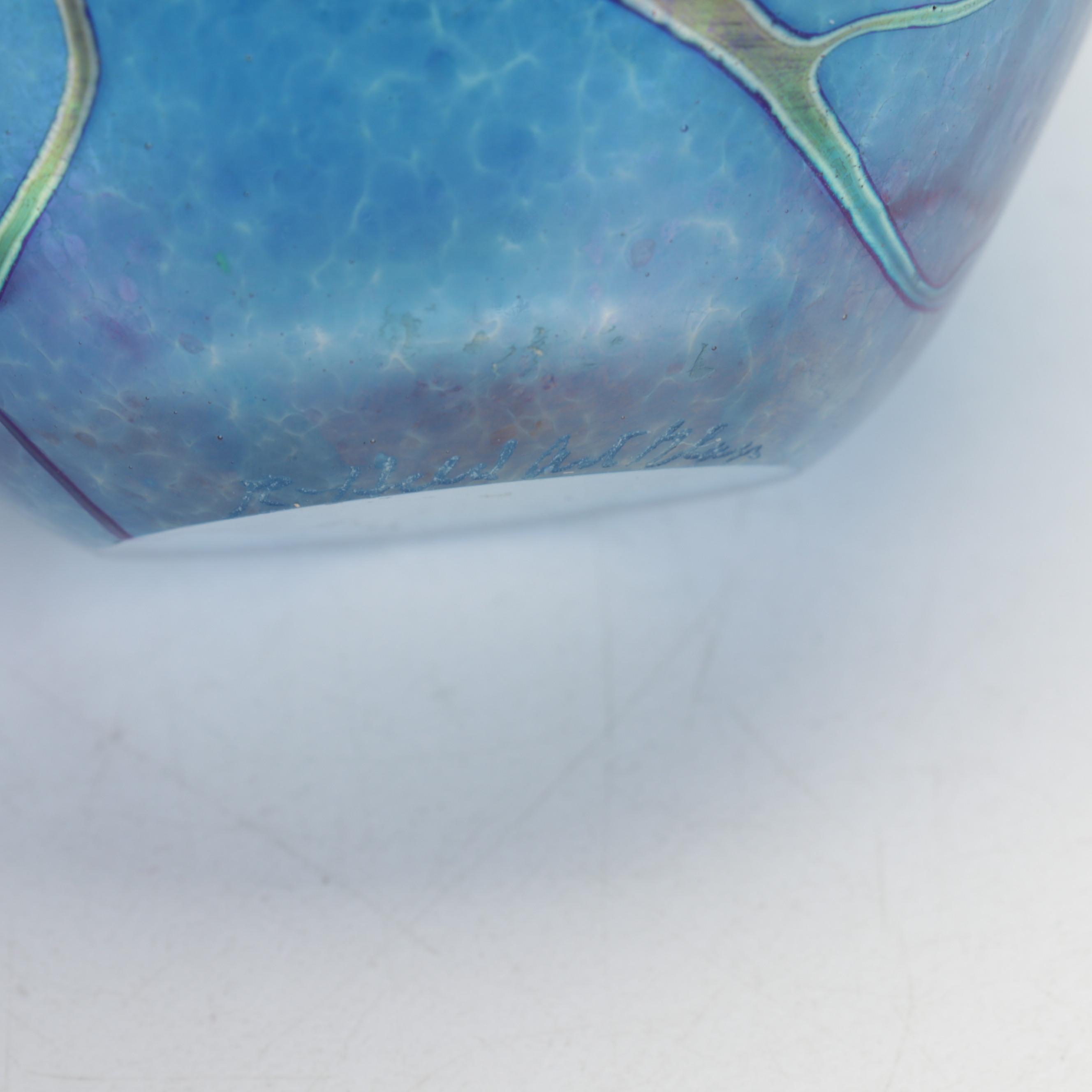 Chatham Glass Bud with Robert Held Cabinet and Etched Cobalt Art Glass Vases