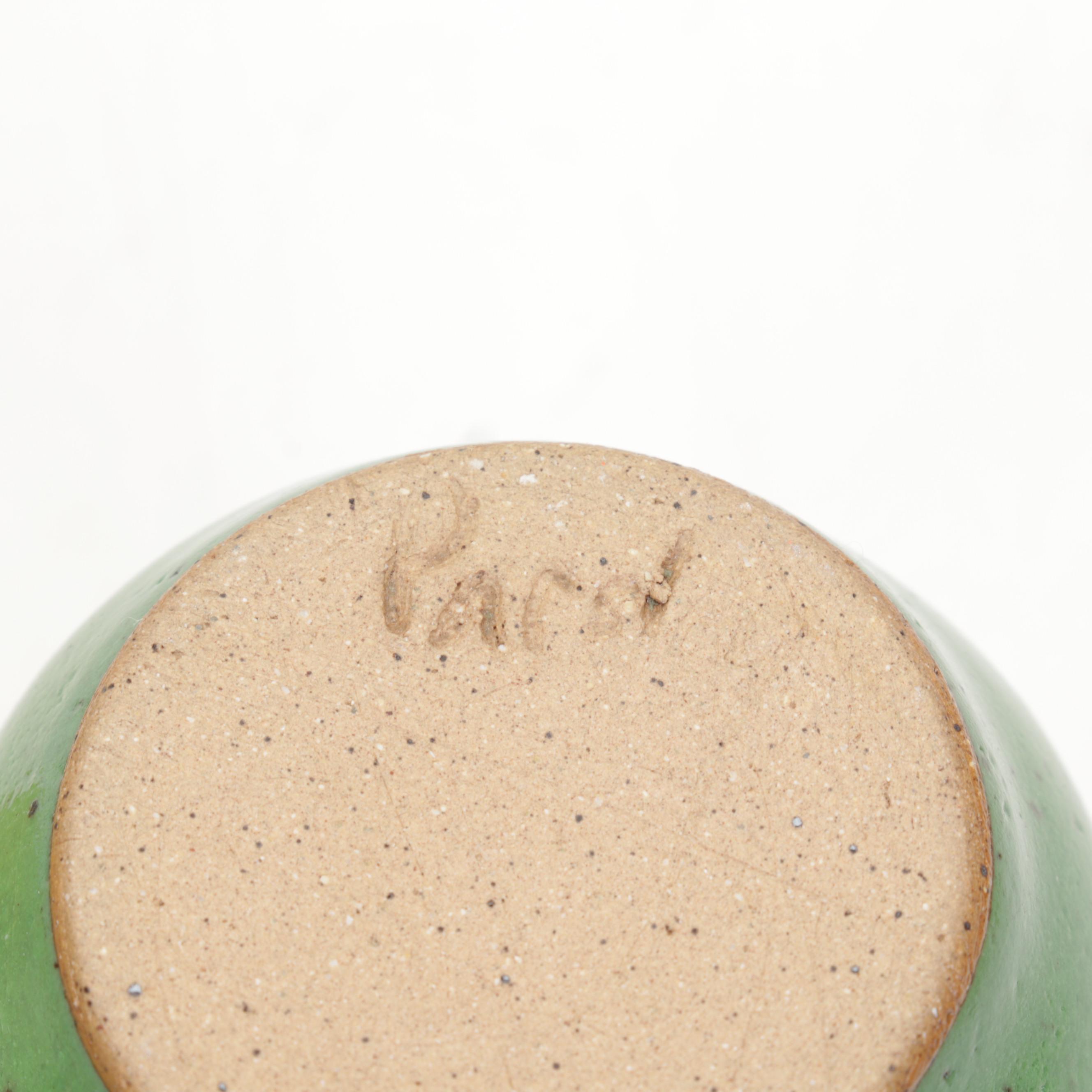 Justin Teilhet Yellow Ceramic Platter with Jason Parsley Art Pottery Vases