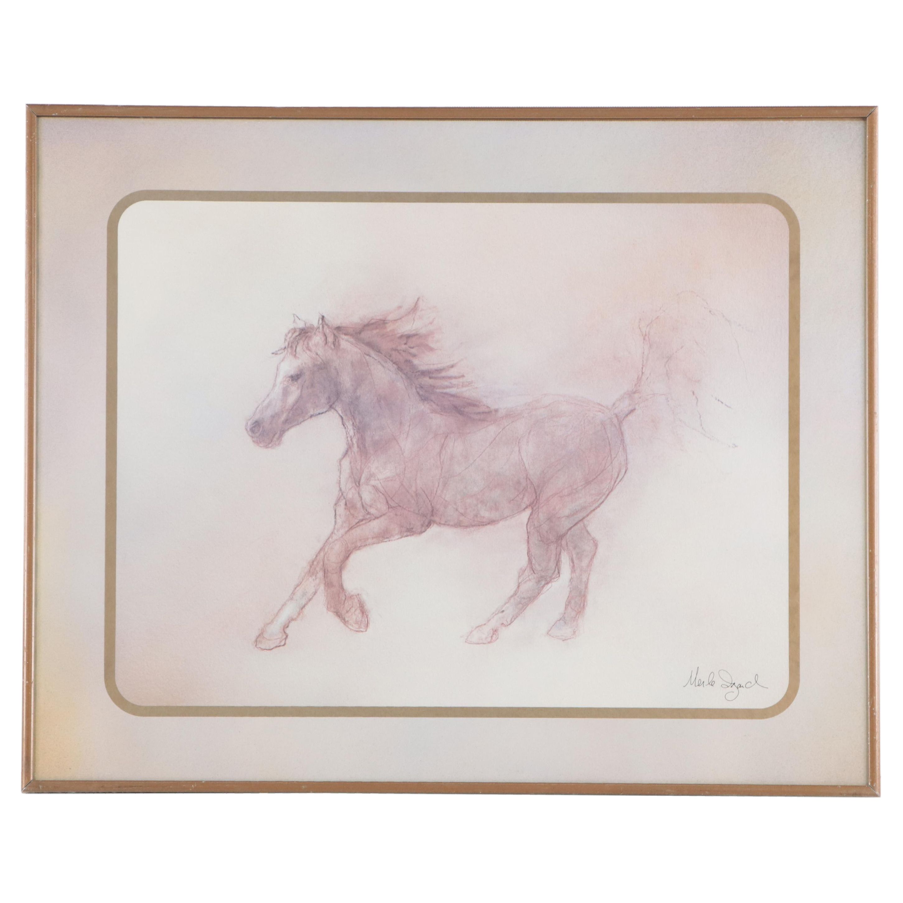 Merle Izard Offset Lithograph of Horse