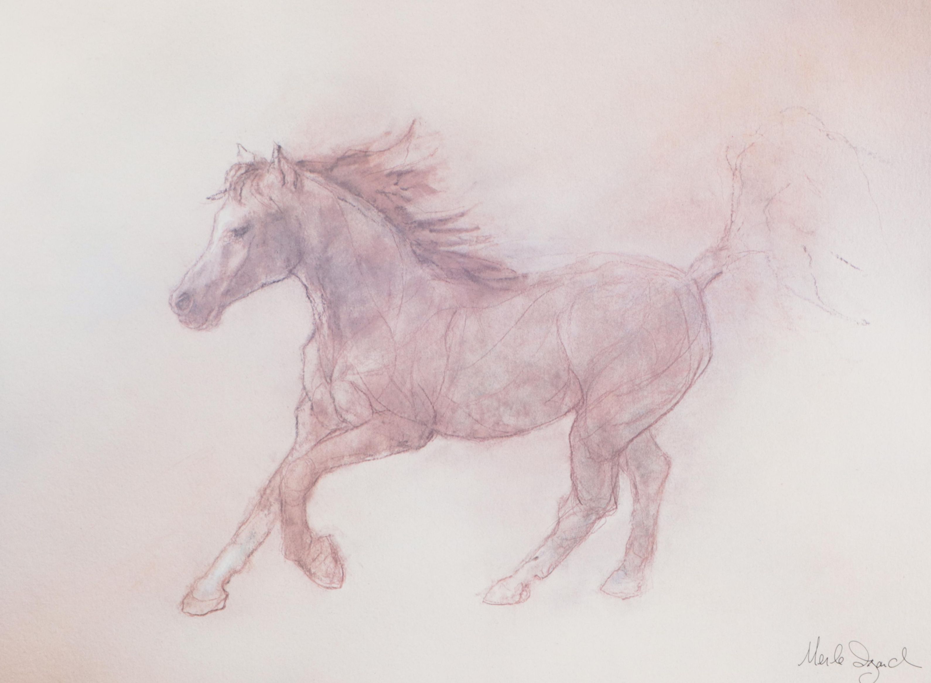 Merle Izard Offset Lithograph of Horse