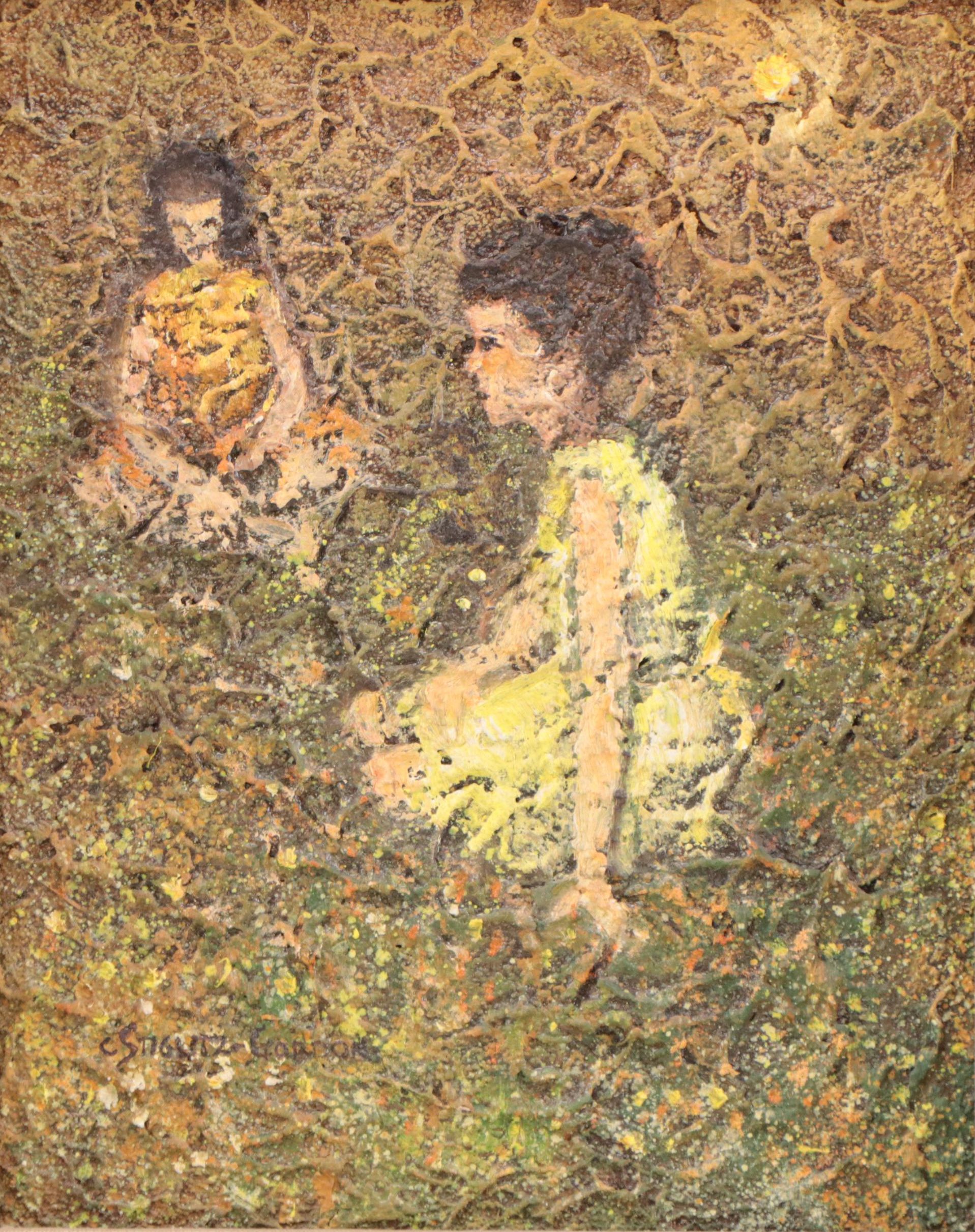 Charlene Stiglitz Gordon Figural Oil Painting "Daydreaming"