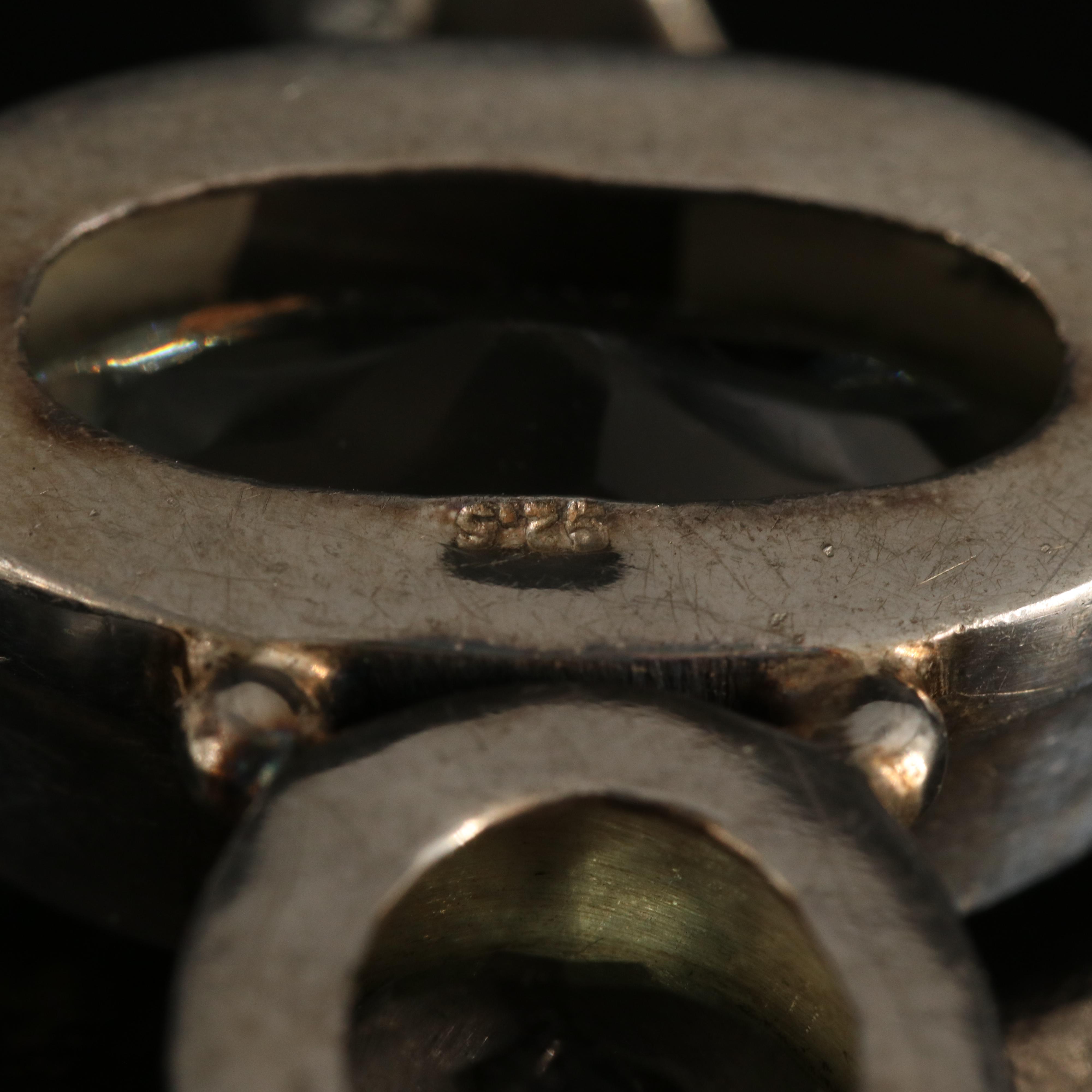 Sterling Rock Crystal Quartz, Garnet and Prasiolite Pendants