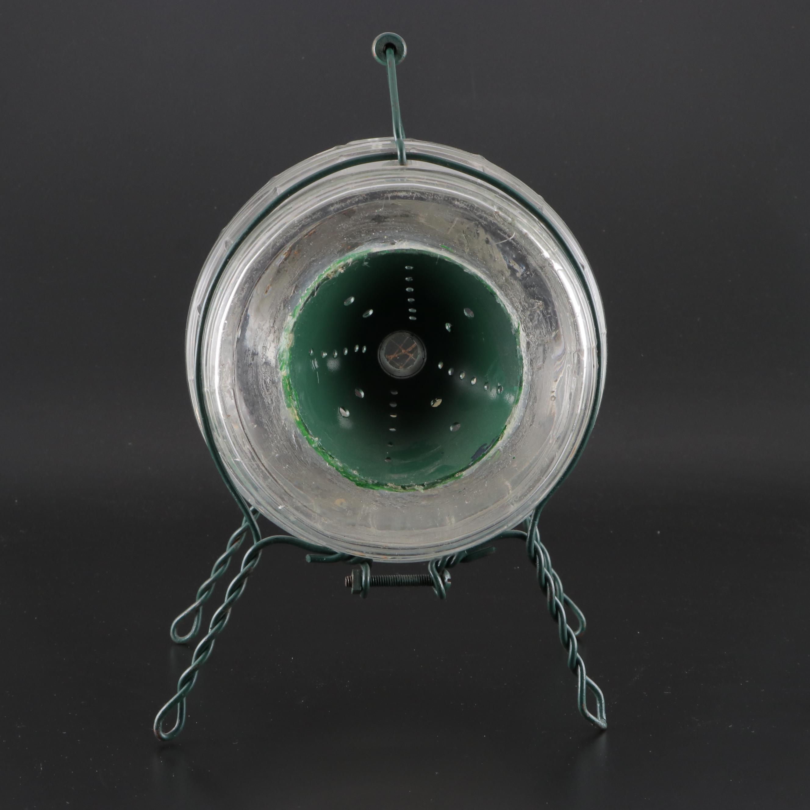 Glass Barrel Jar Minnow Trap with Wire Stand