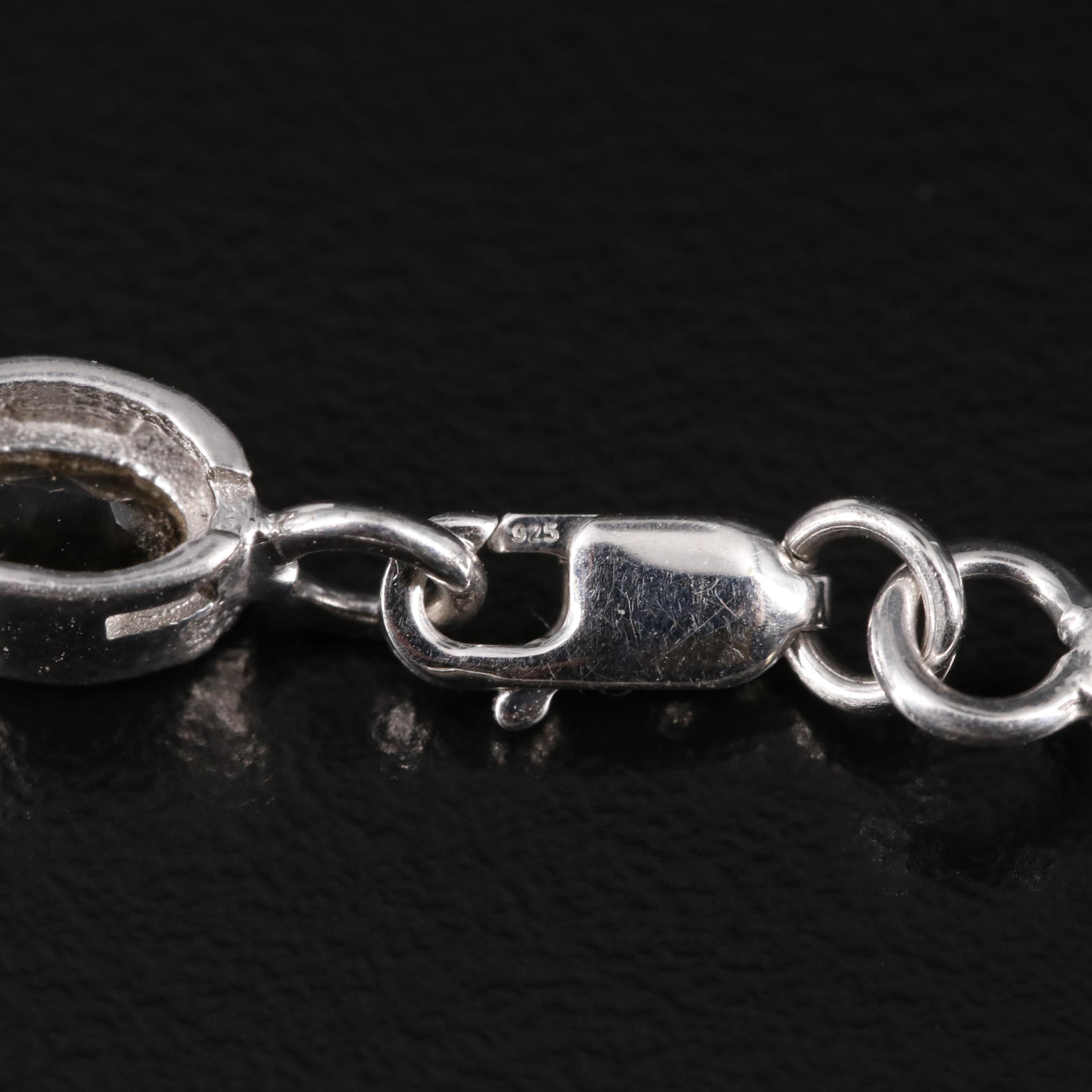 Sterling Citrine Line Bracelet