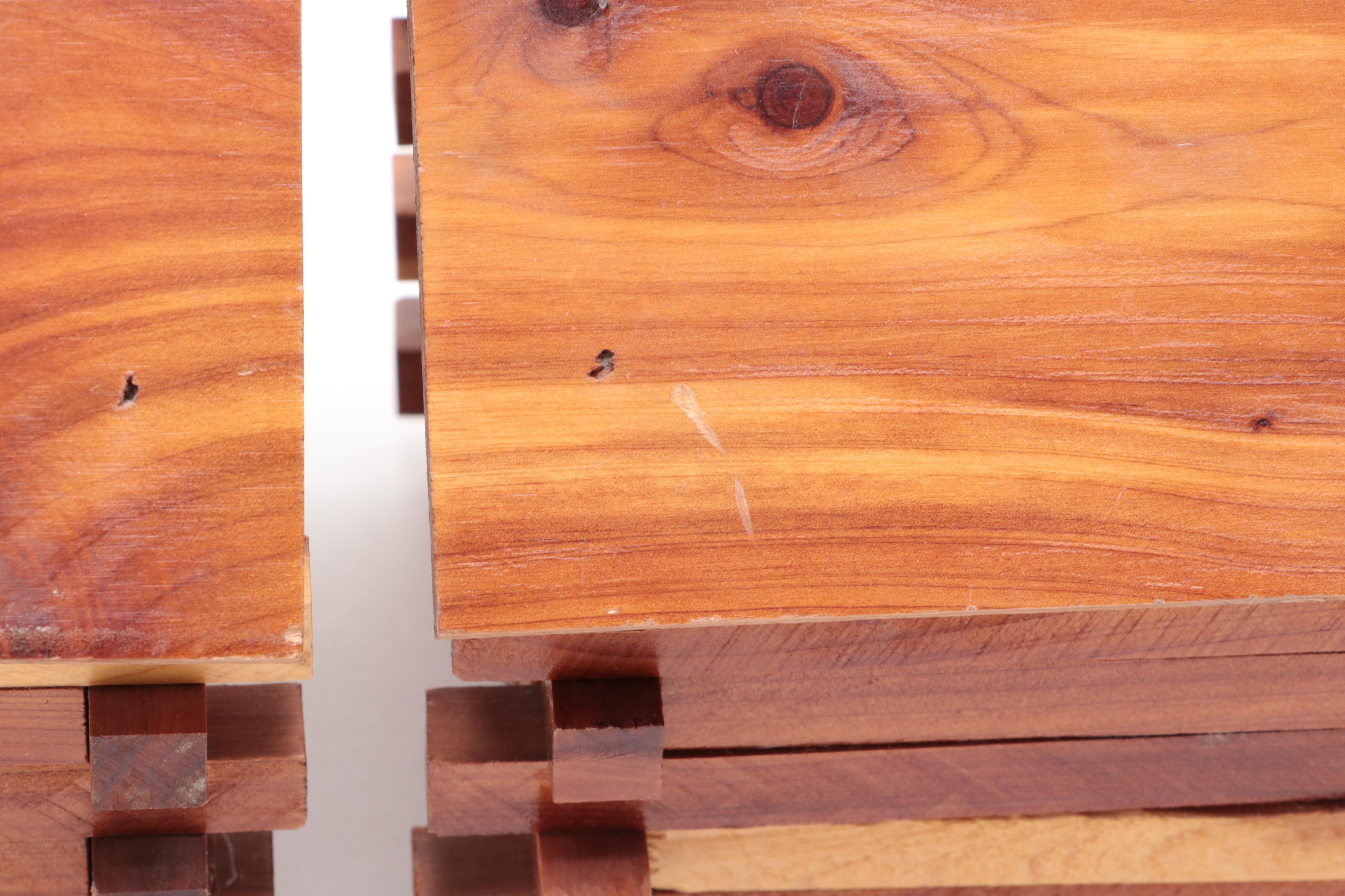 Yellowstone and Other National Landscape Souvenir Wood Log Cabin Banks