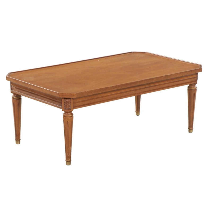 Louis XVI Style Fruitwood-Stained Coffee Table, Late 20th Century