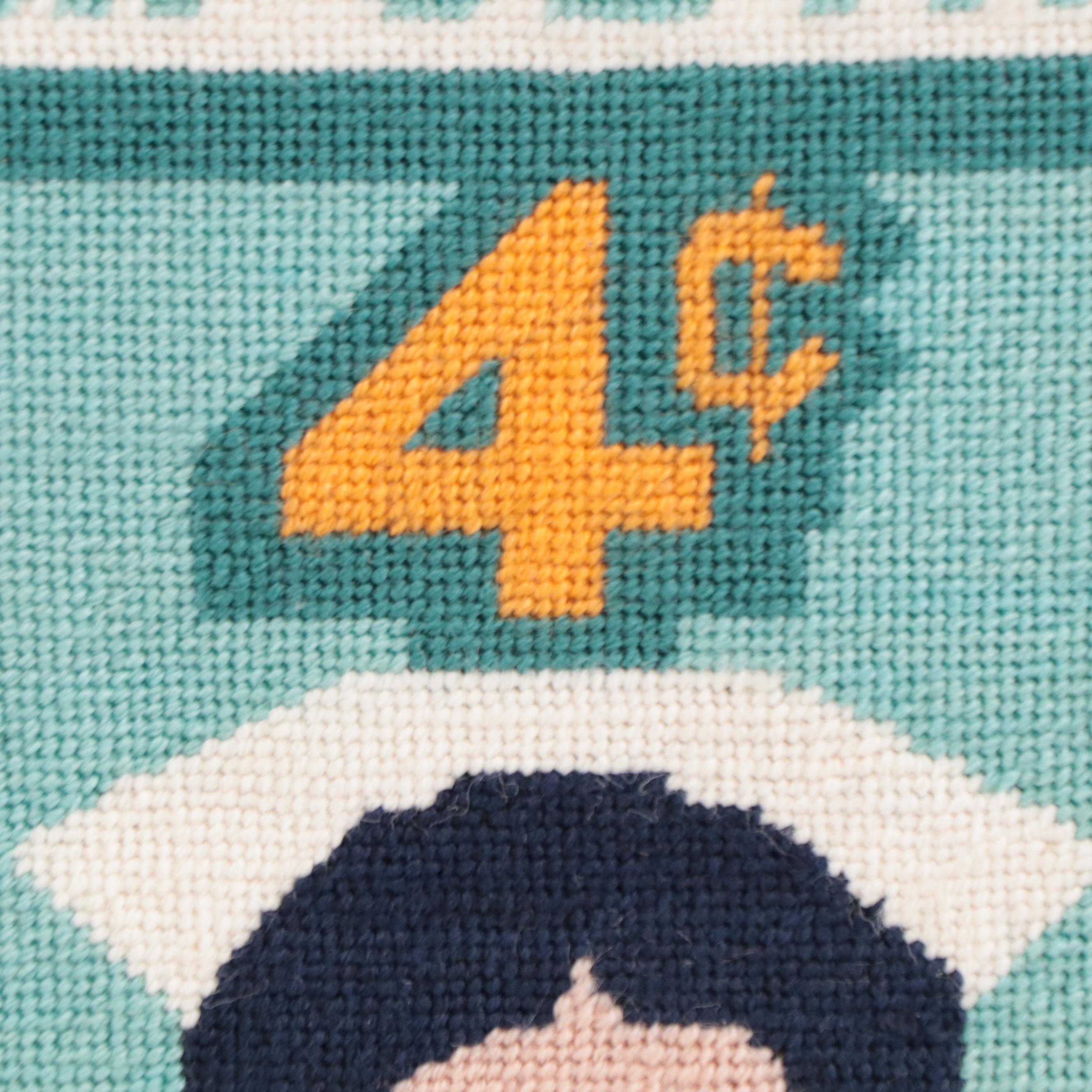 Needlepoint "U.S. Postage Nursing" In Frame