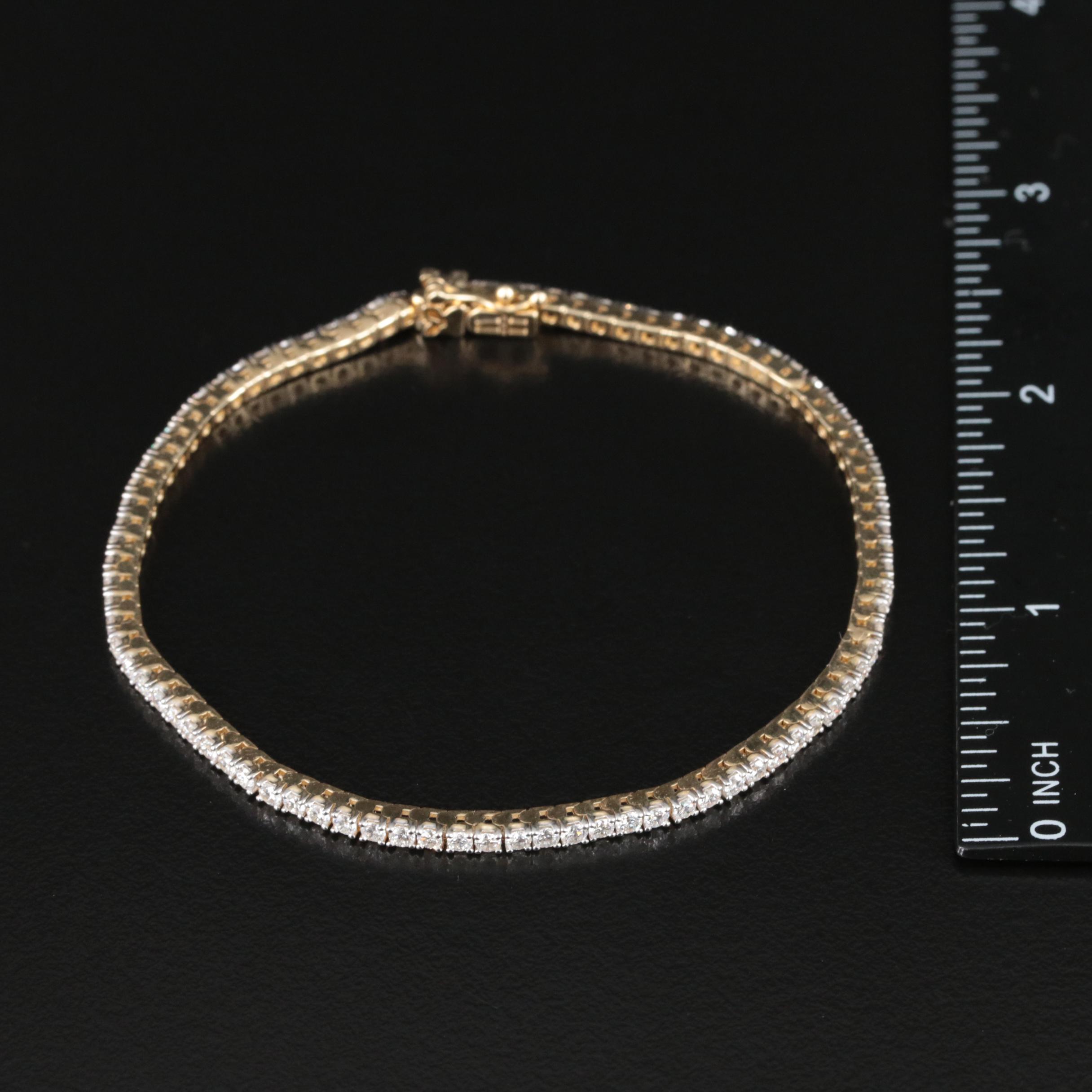 14K 3.00 CTW Lab Grown Diamond Bracelet with IGI Report