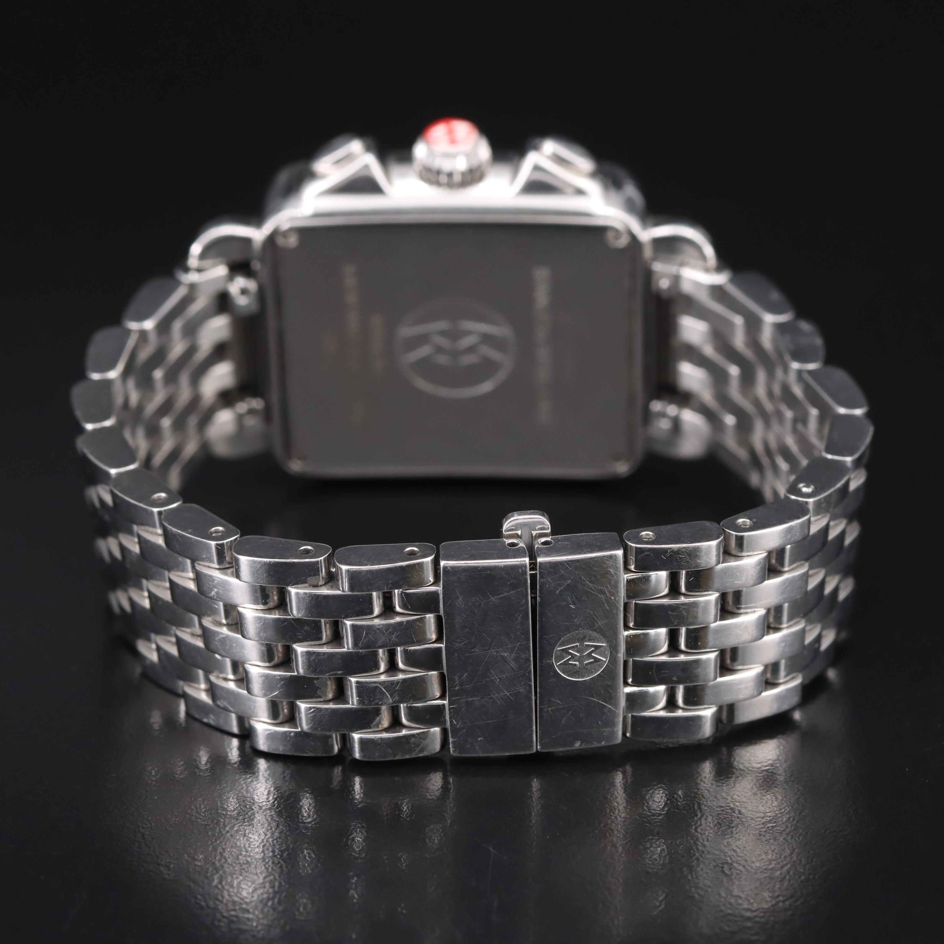 Michele Deco Diamond Chronograph Watch