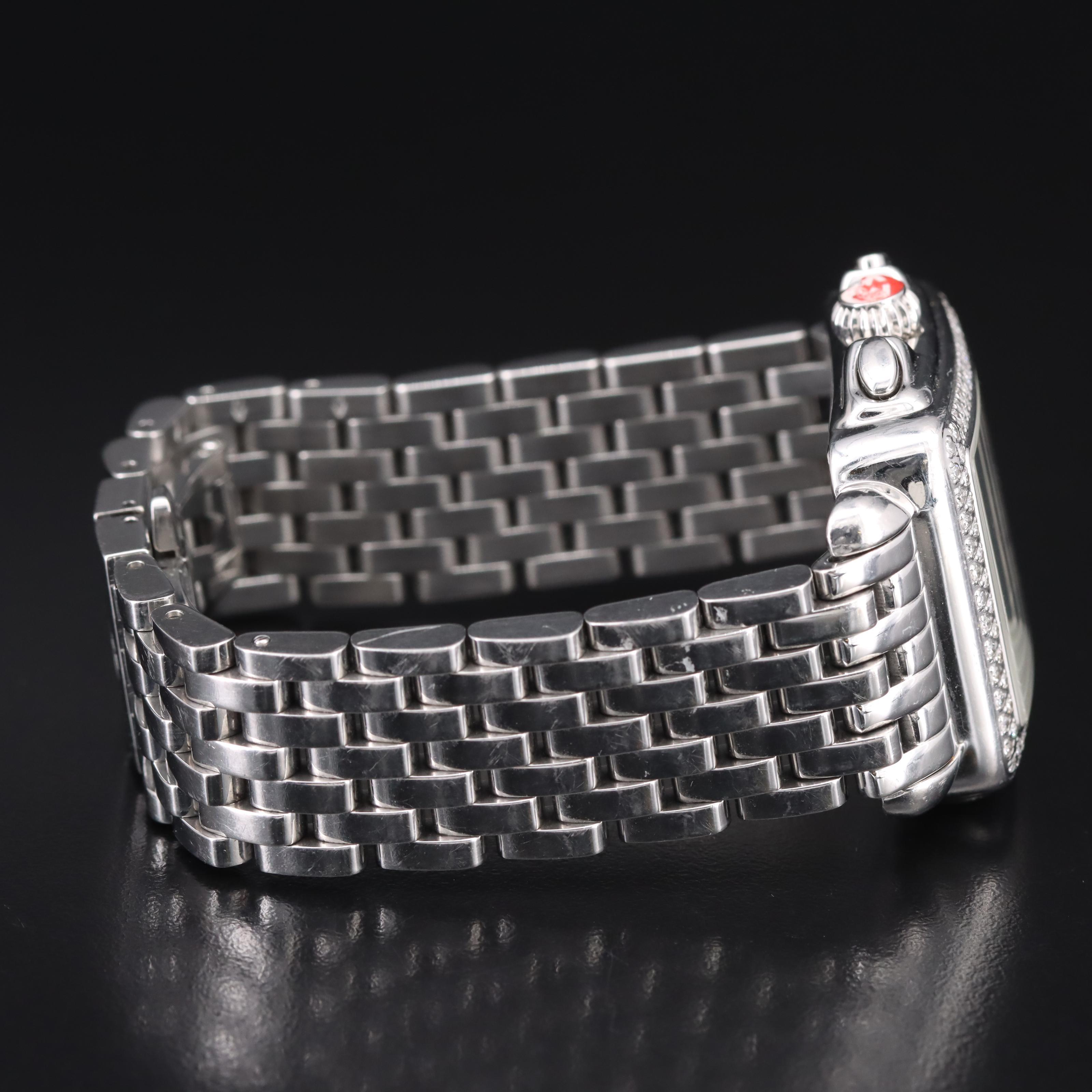 Michele Deco Diamond Chronograph Watch