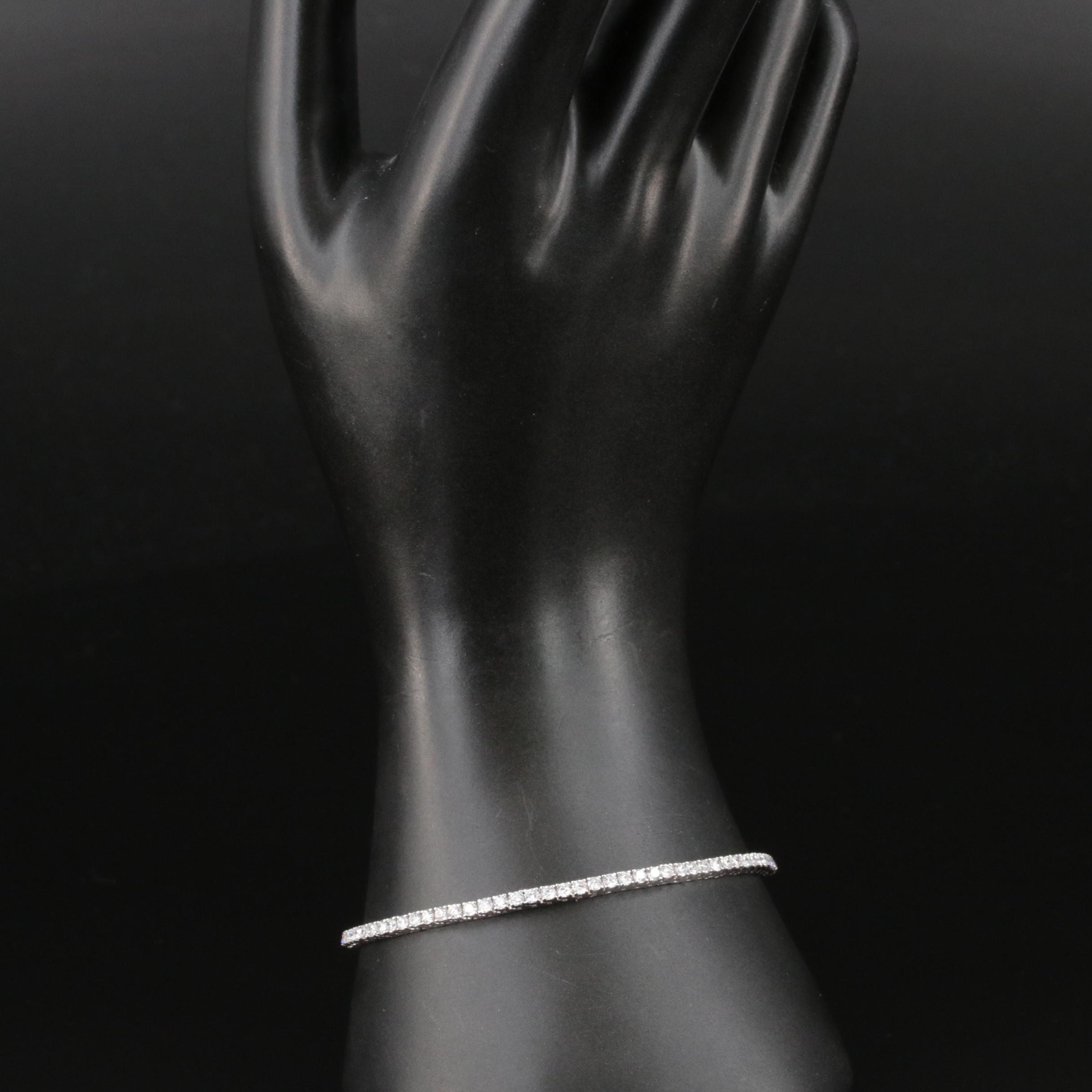 14K 2.98 CTW Lab Grown Diamond Bracelet with IGI Report