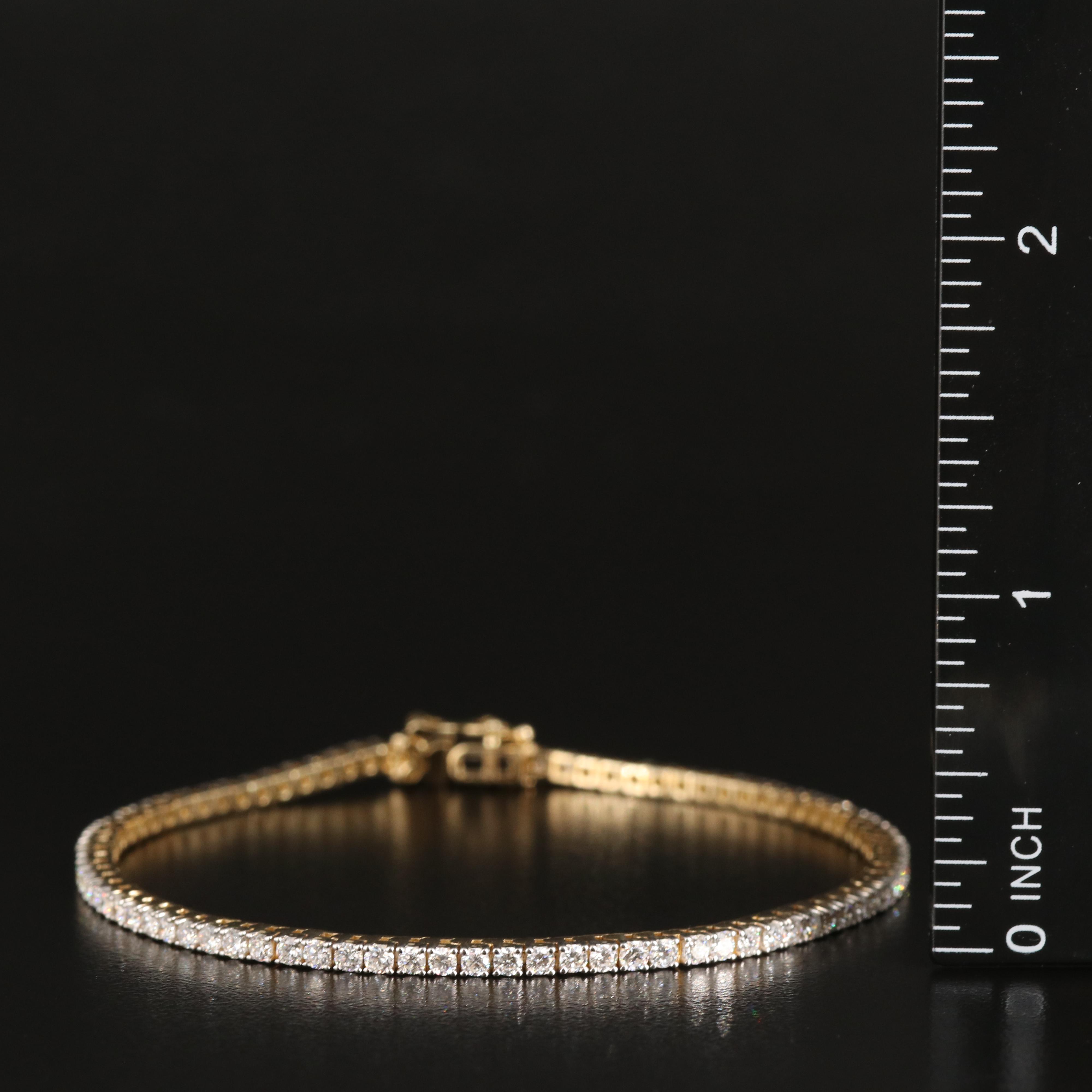 14K 3.00 CTW Lab Grown Diamond Line Bracelet with IGI Report