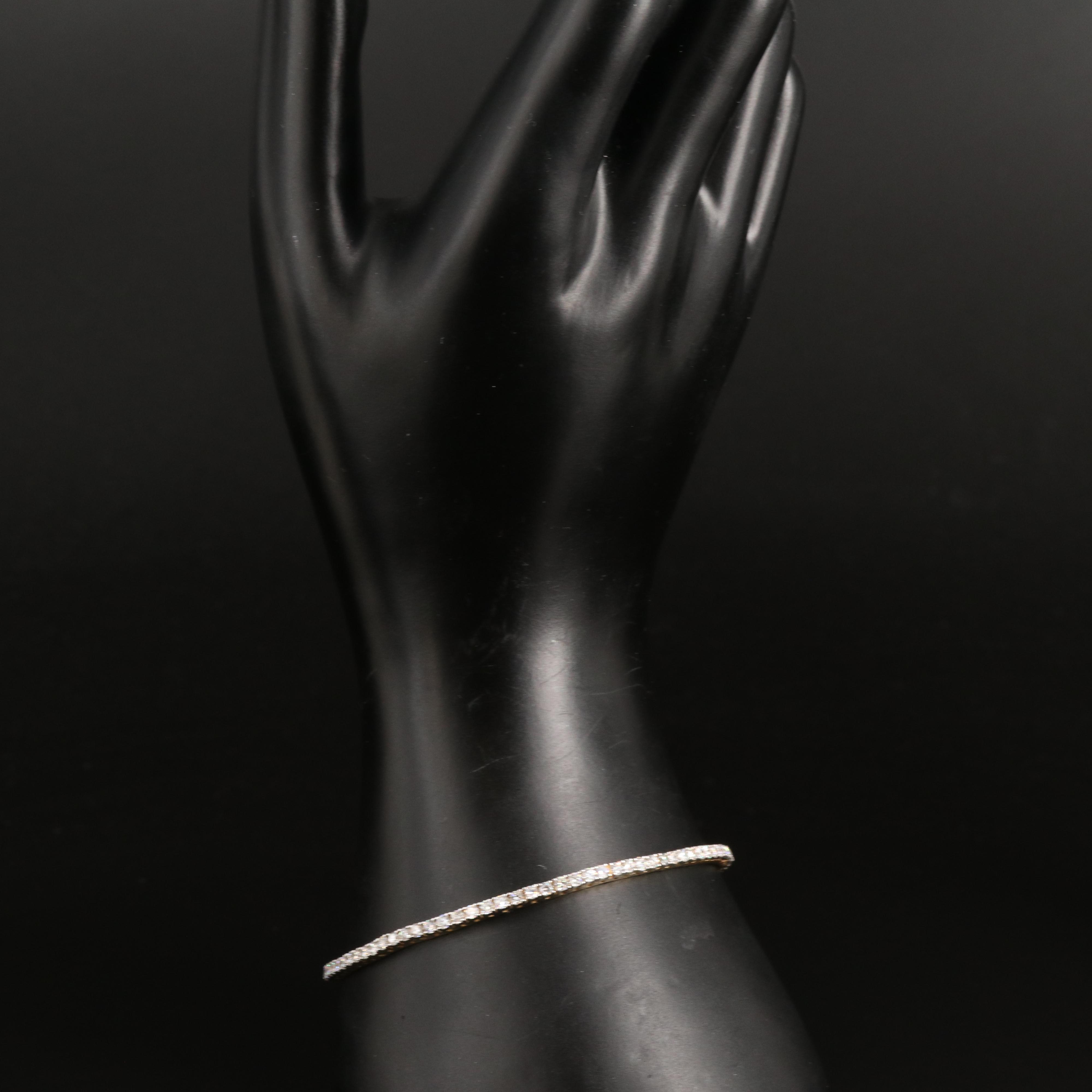 14K 3.00 CTW Lab Grown Diamond Line Bracelet with IGI Report