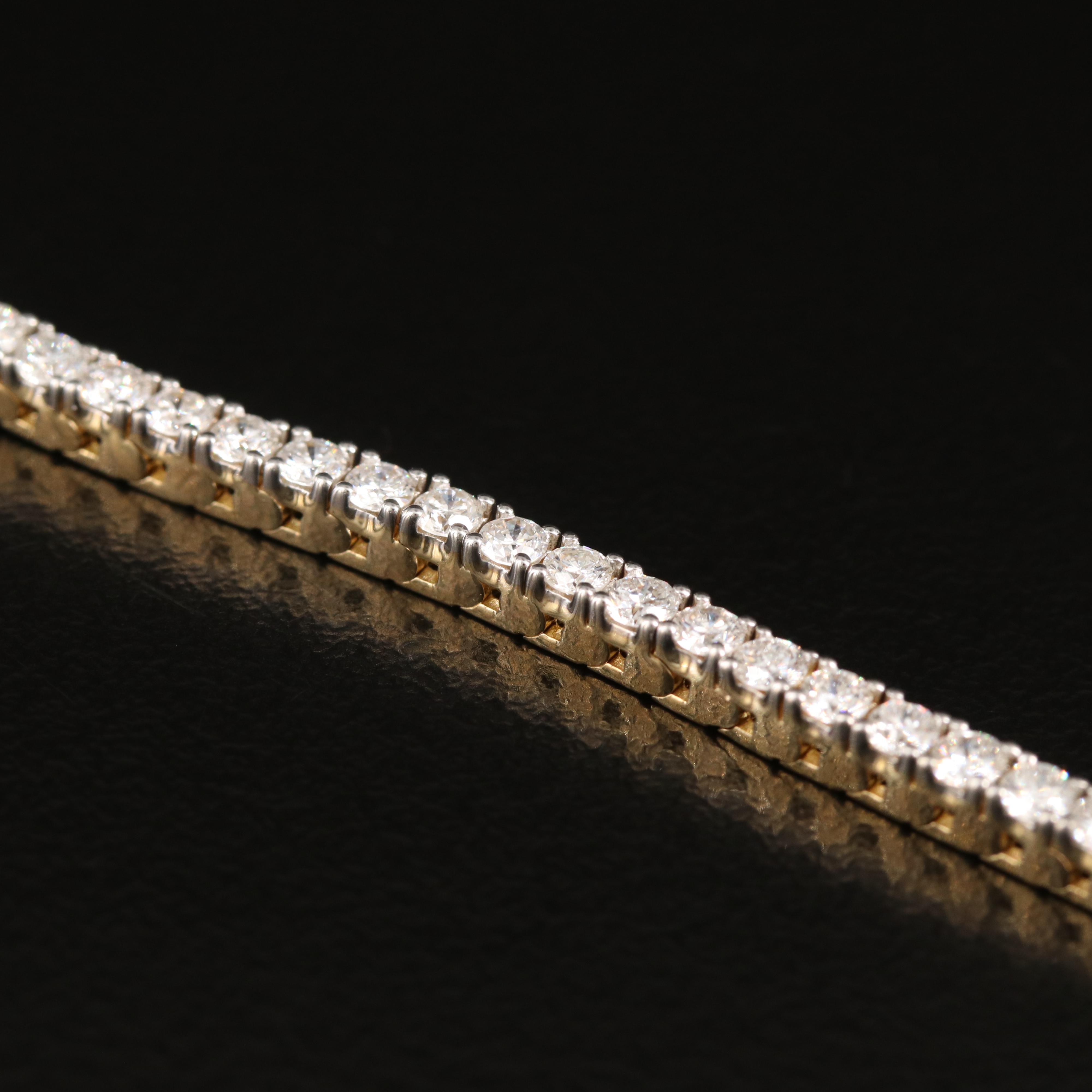 14K 3.00 CTW Lab Grown Diamond Line Bracelet with IGI Report