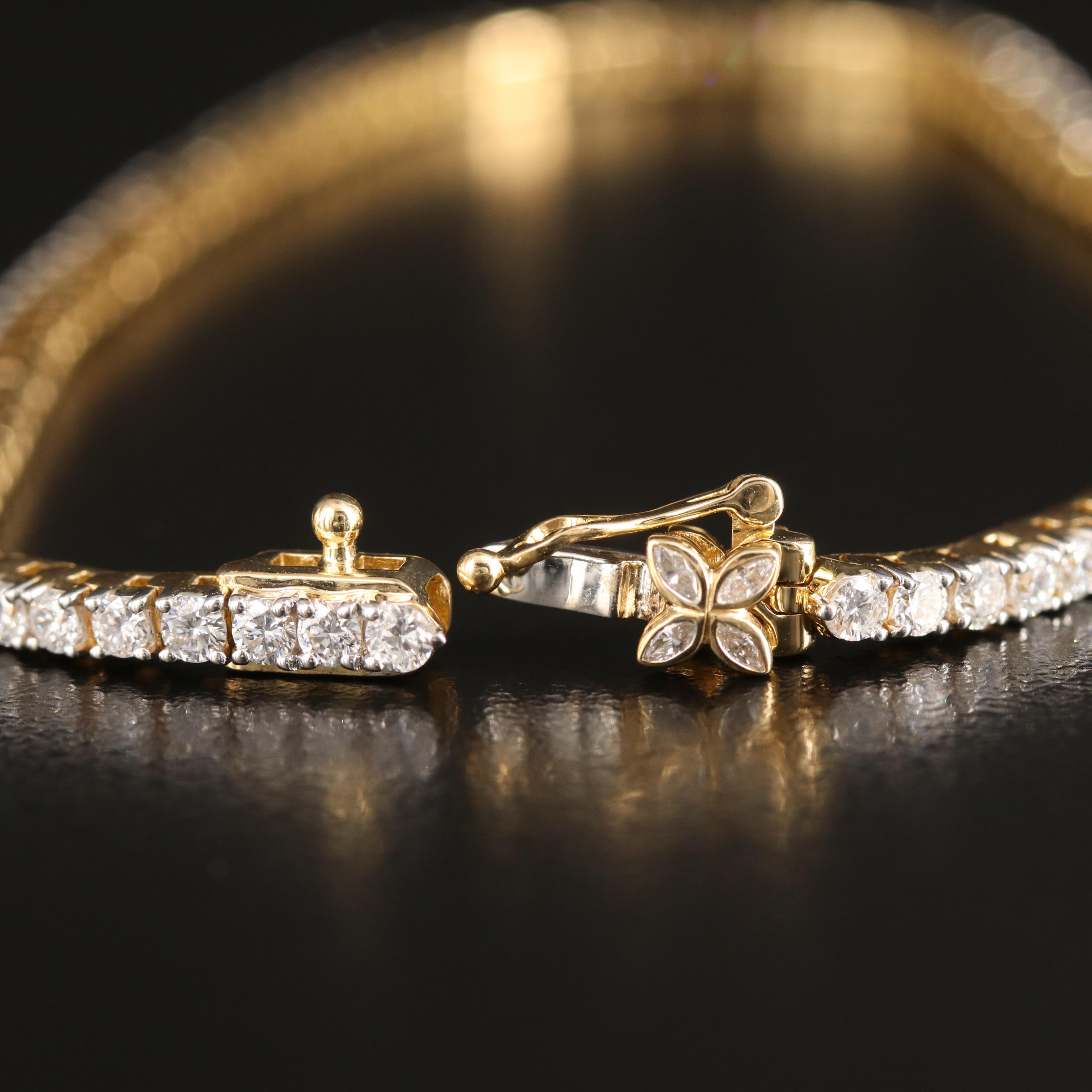 14K 3.00 CTW Lab Grown Diamond Line Bracelet with IGI Report