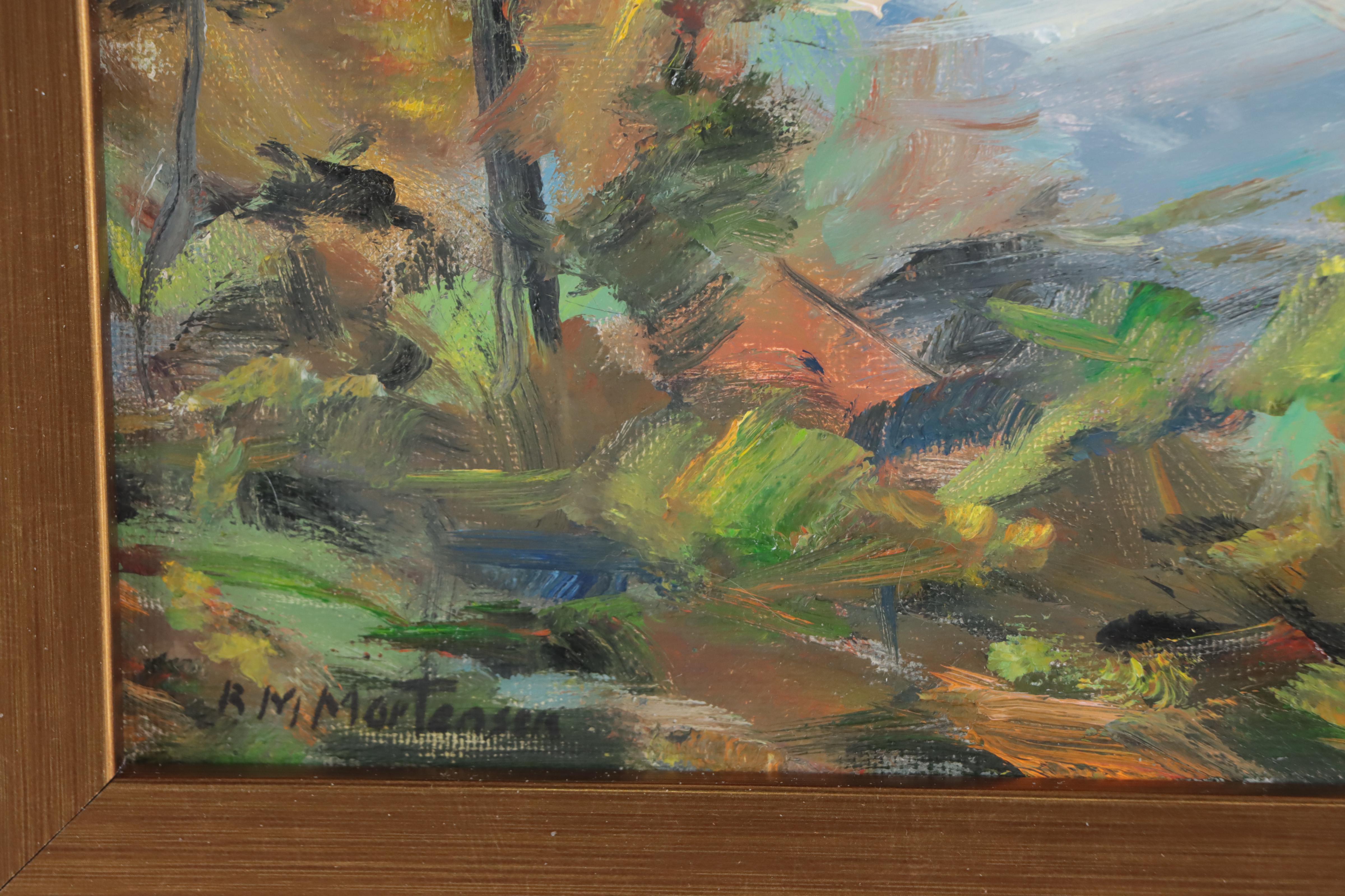 R. M. Mortensen Oil Painting of Landscape