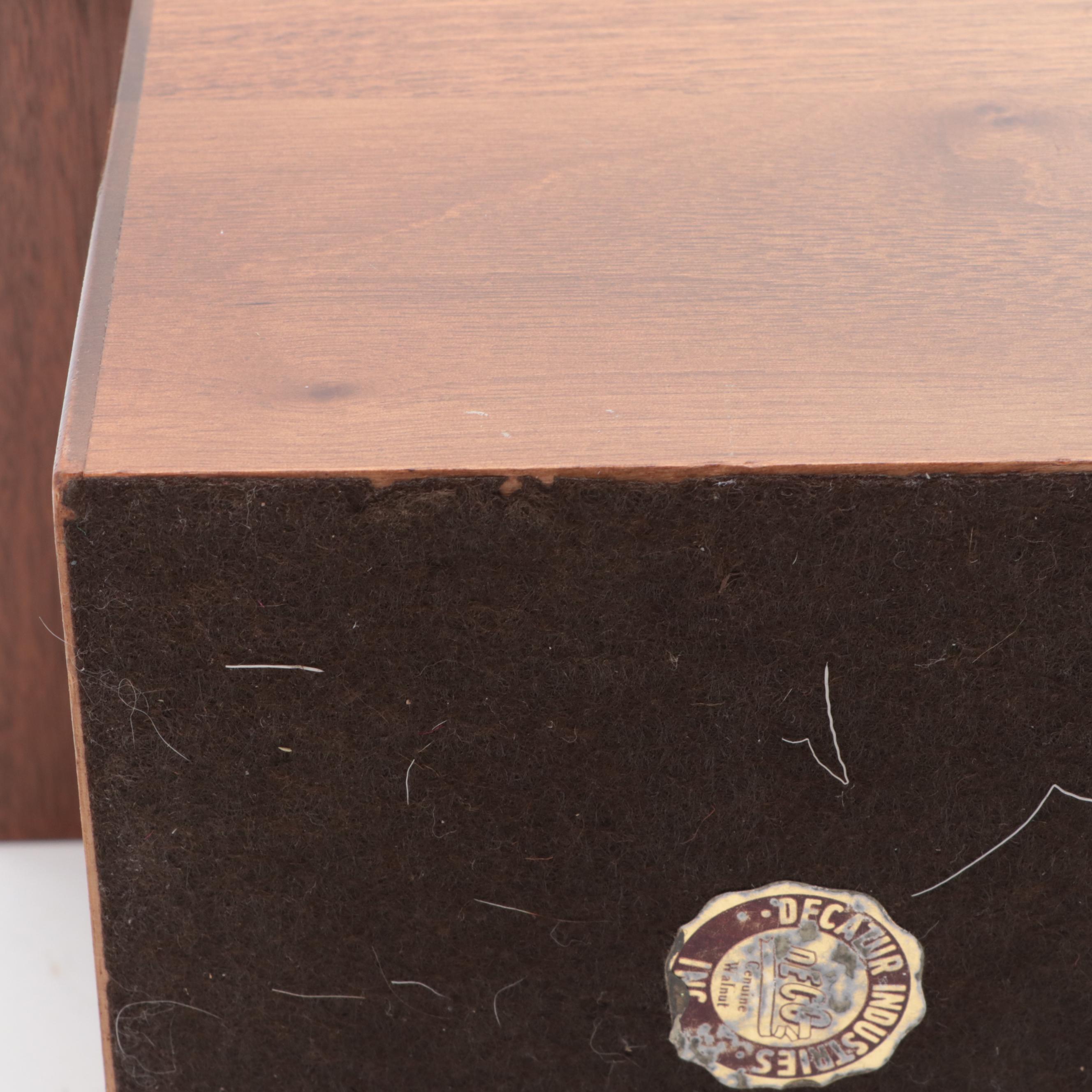 Decatur Industries Walnut Humidor with Other Bone Inlay Wooden Box