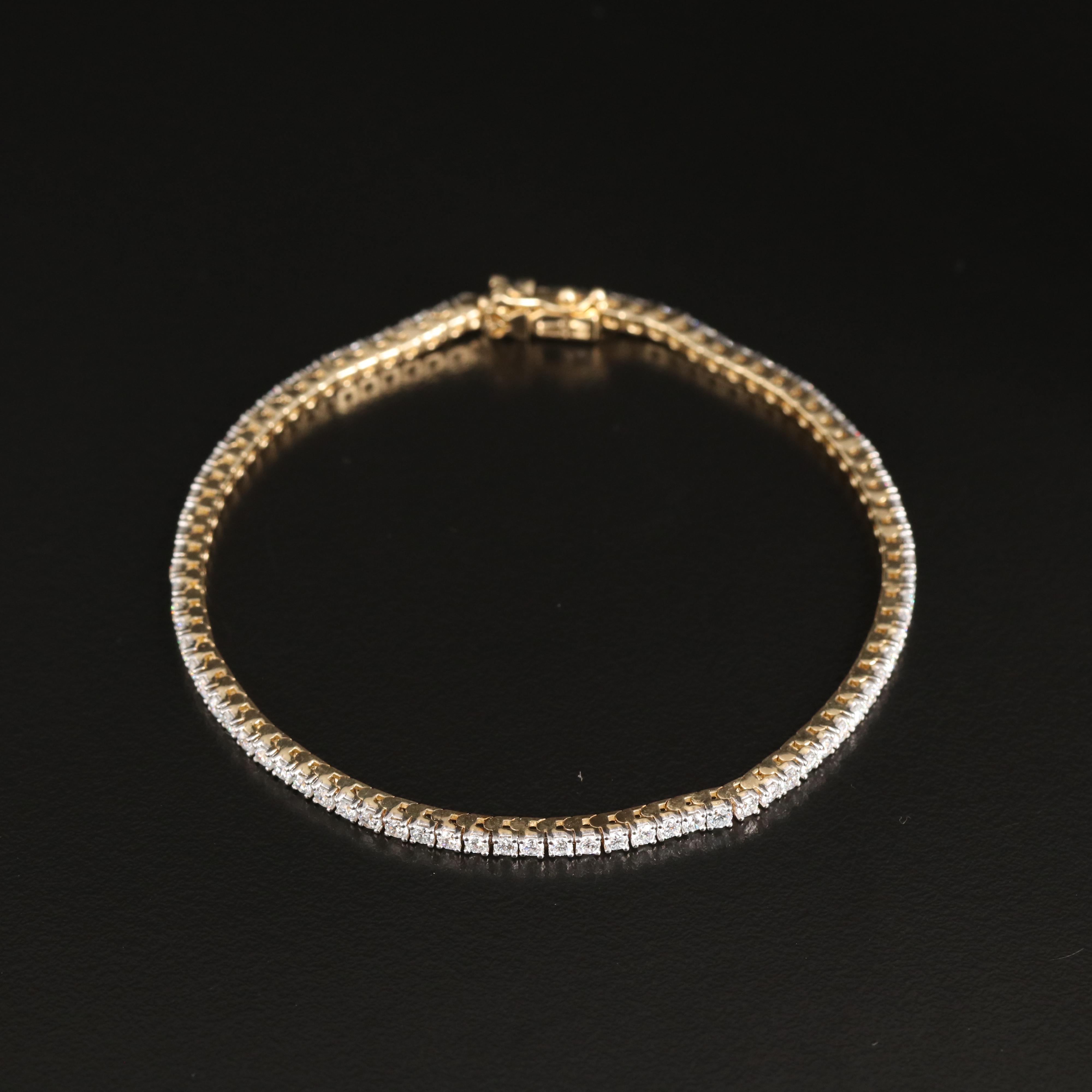 14K 3.00 CTW Lab Grown Diamond Line Bracelet