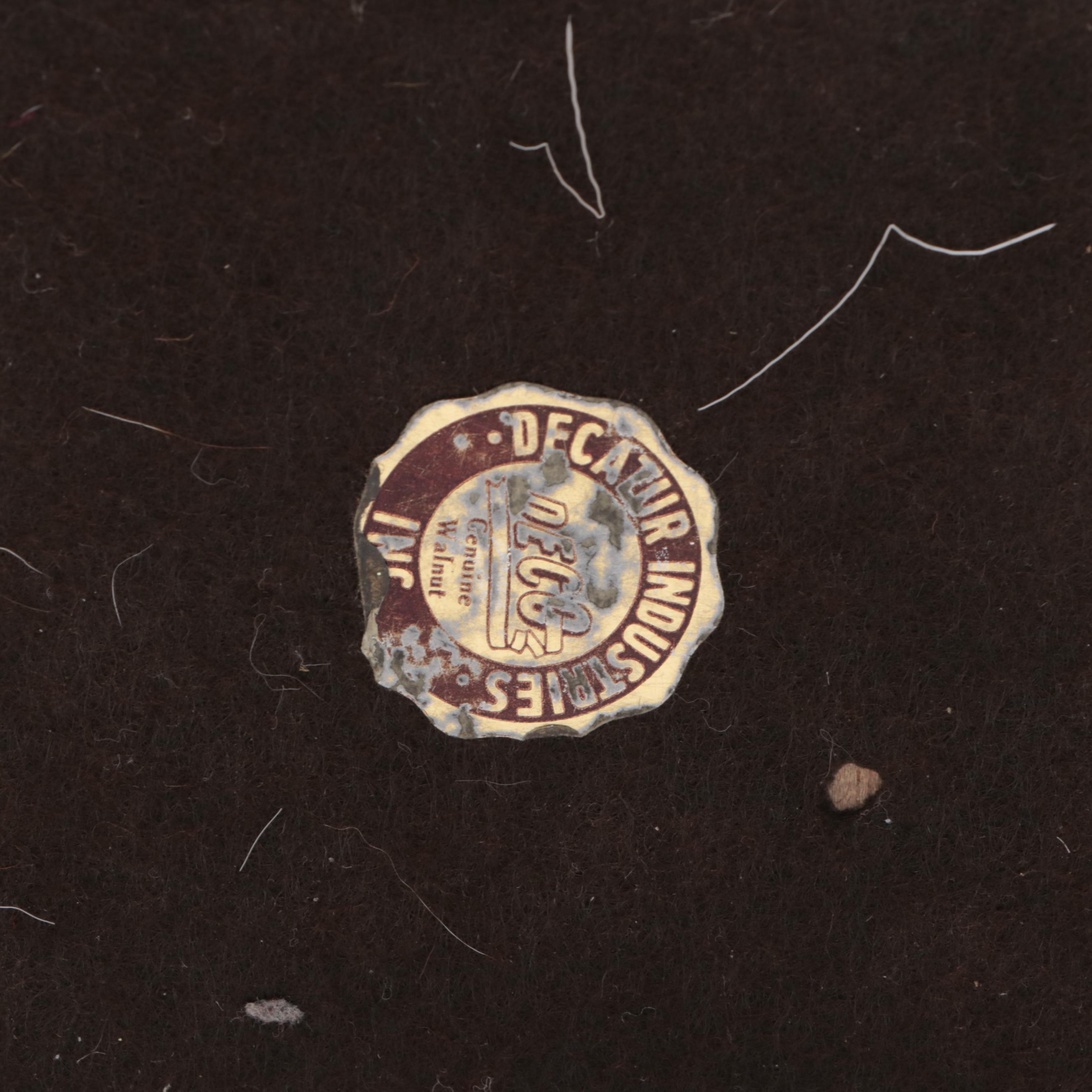 Decatur Industries Walnut Humidor with Other Bone Inlay Wooden Box