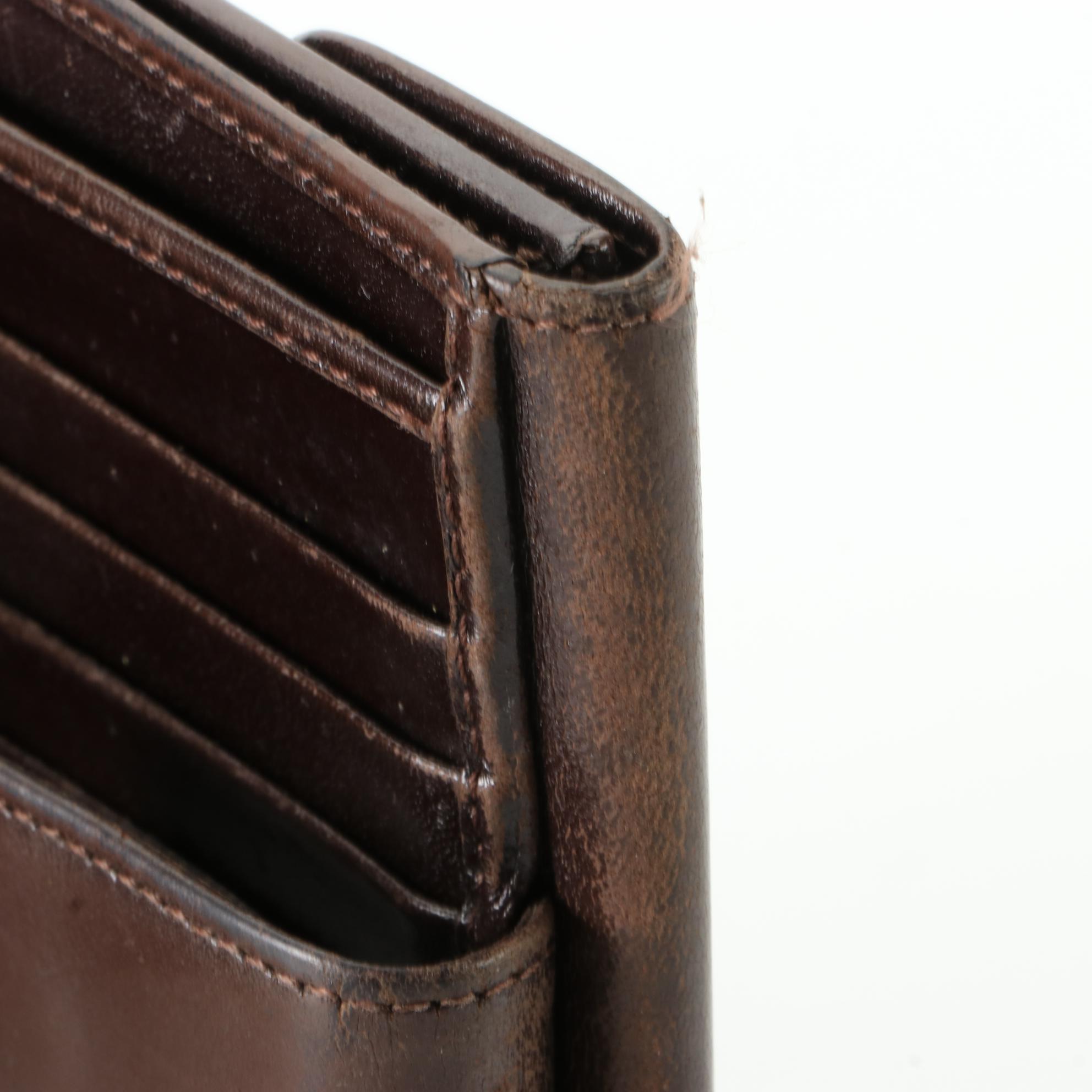 Fendi Flap Front Compact Wallet in Tobacco Zucca Canvas and Leather