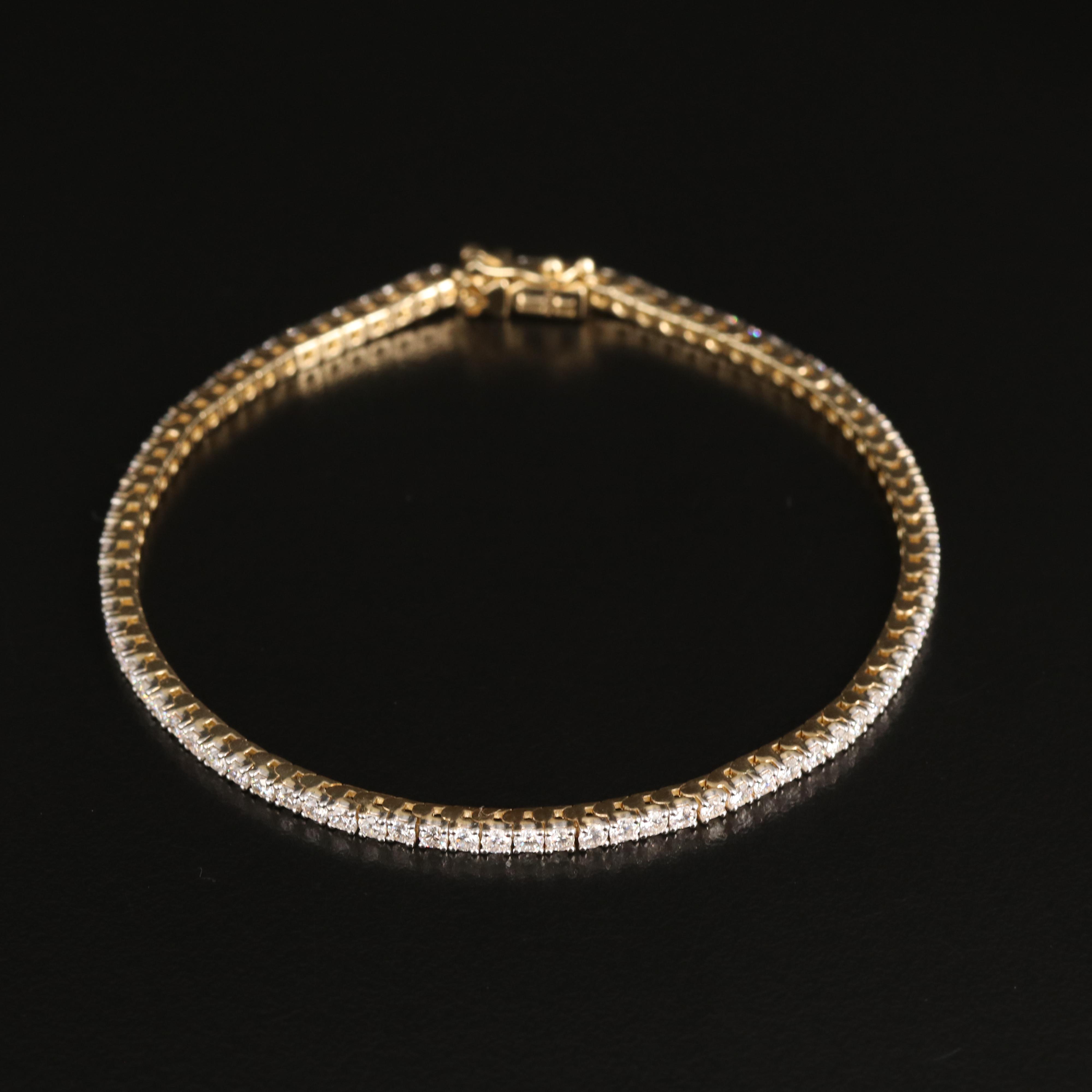 14K 3.00 CTW Lab Grown Diamond Line Bracelet