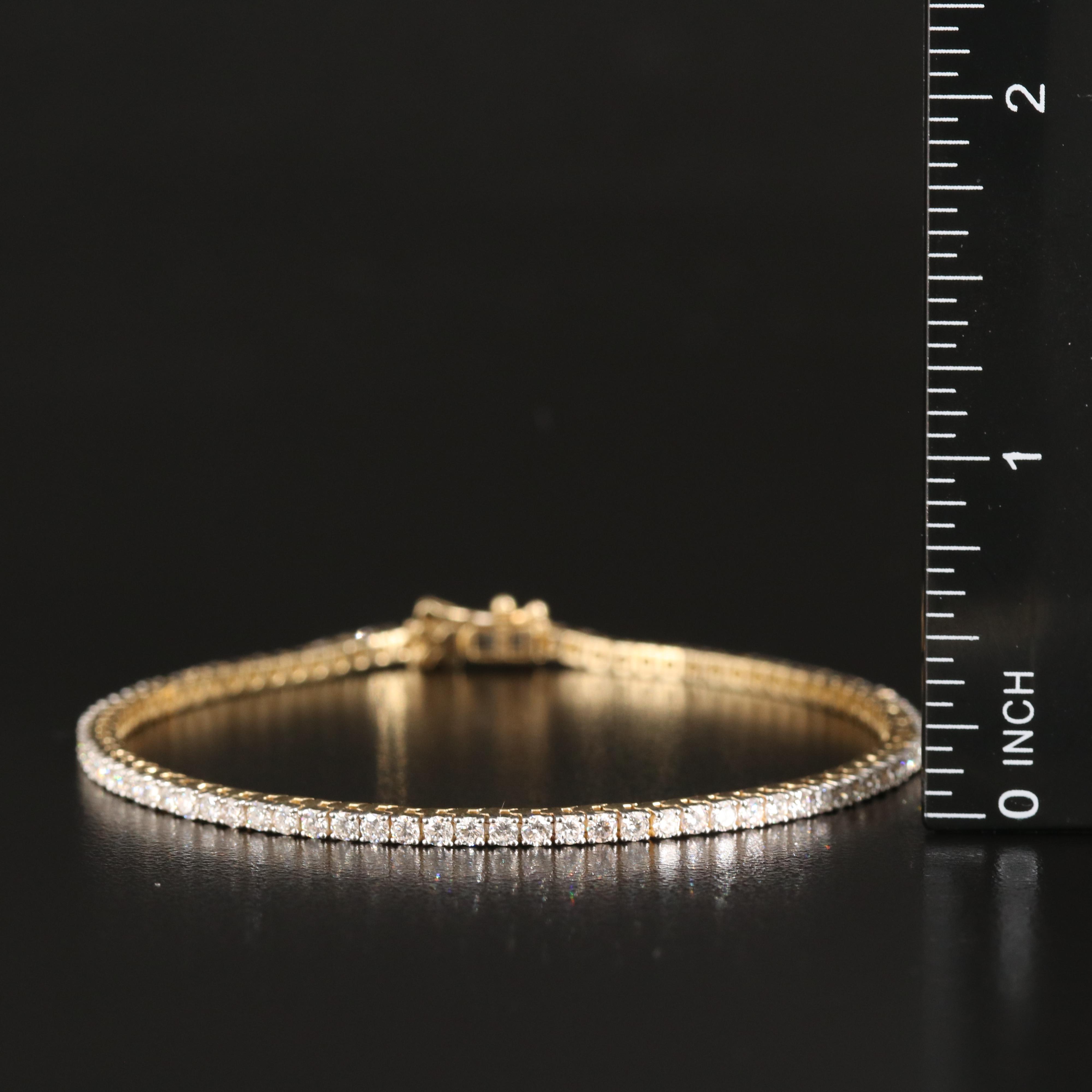 14K 3.00 CTW Lab Grown Diamond Line Bracelet with IGI Report