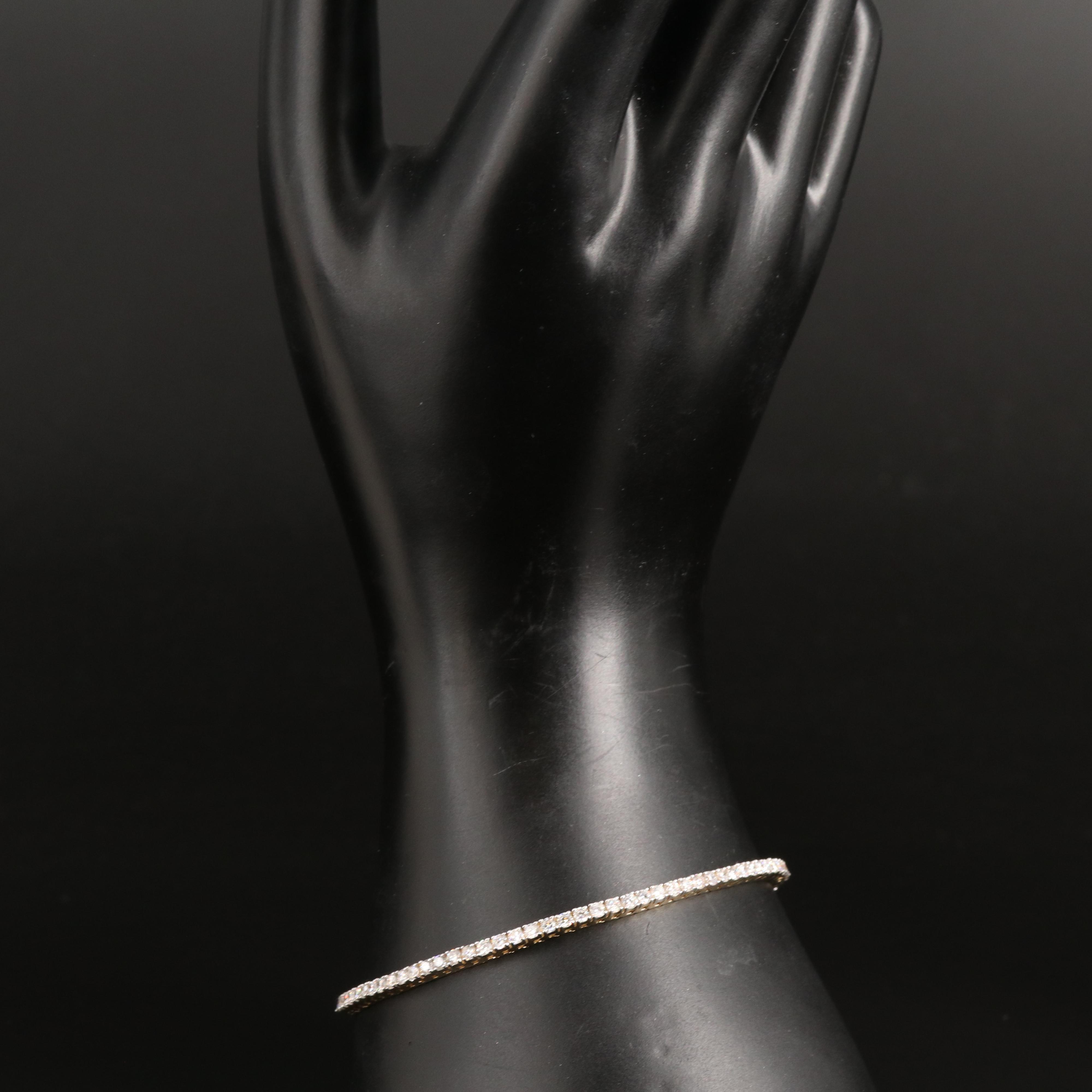 14K 3.00 CTW Lab Grown Diamond Line Bracelet with IGI Report