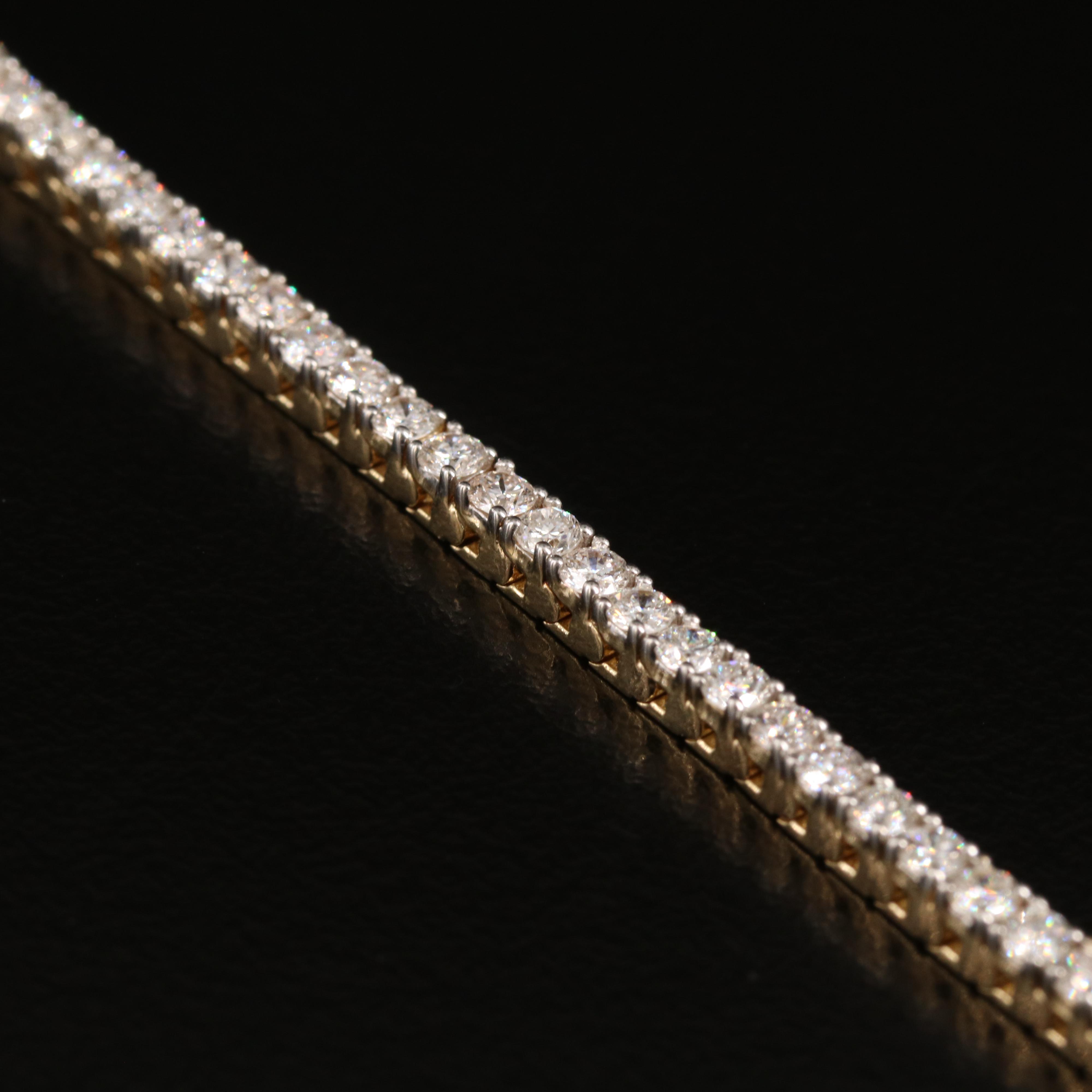 14K 3.00 CTW Lab Grown Diamond Line Bracelet with IGI Report