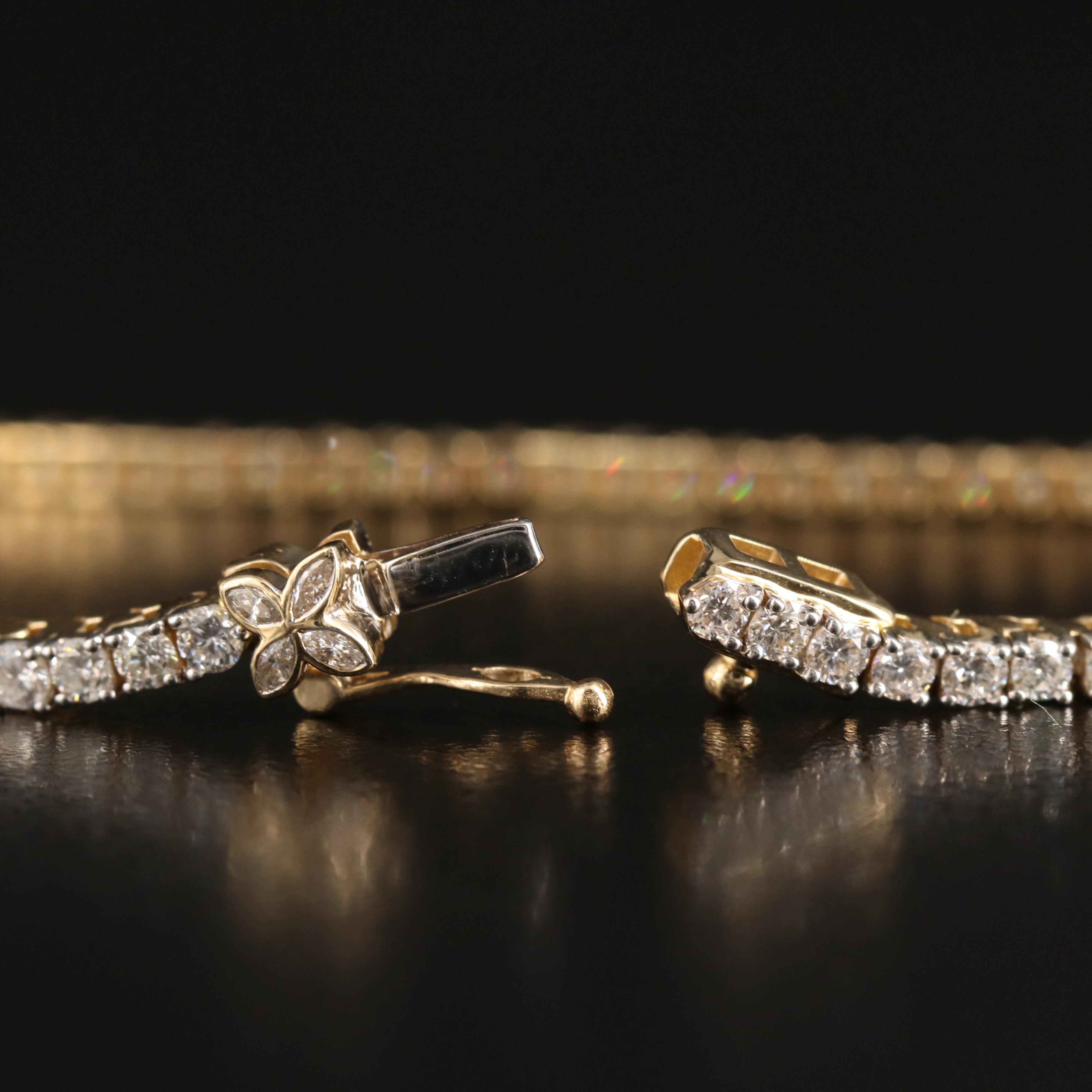 14K 3.00 CTW Lab Grown Diamond Line Bracelet with IGI Report